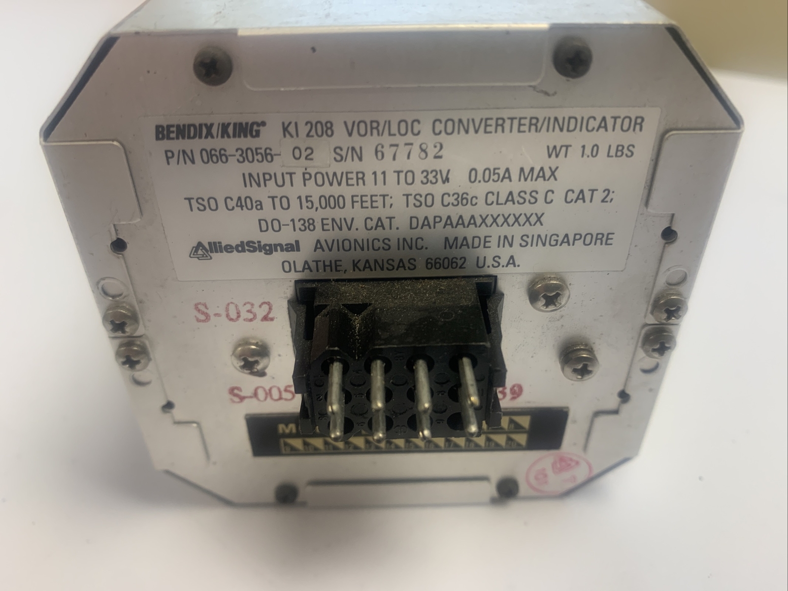 Bendix King KI-208 LOC / VOR 066-3056-02