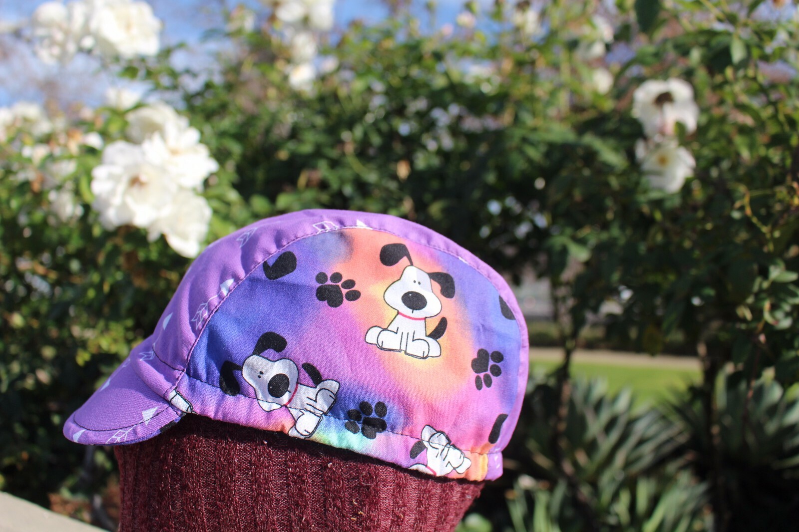 CYCLING CAP 100% COTTON I LOVE MY DOG  HANDMADE IN USA, NO FROM CHINA   S M L