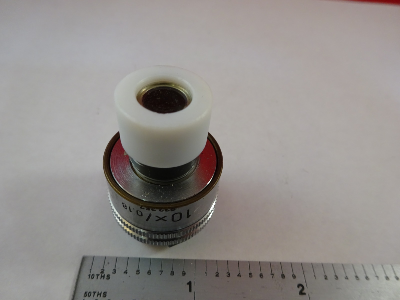 MICROSCOPE PART LEITZ GERMANY OBJECTIVE CUSTOM 10X OPTICS AS IS BIN#Q3-A-15