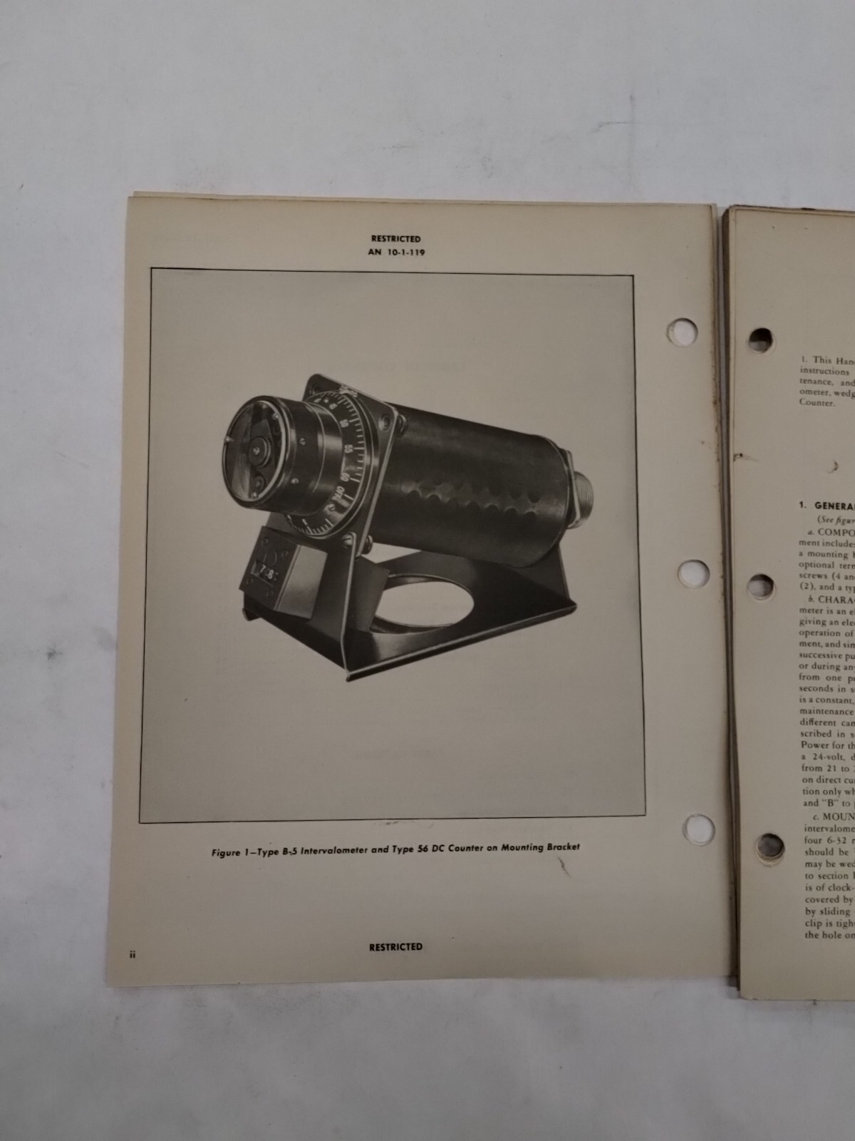 Automatic Electric Co. Intervalometer Type B-5 Handbook of Instructions/Parts