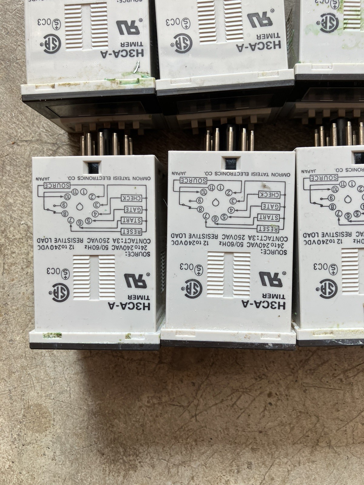 Lot Of 9 Untested Omron H3CA-A Digital Timer Relays 11 pin