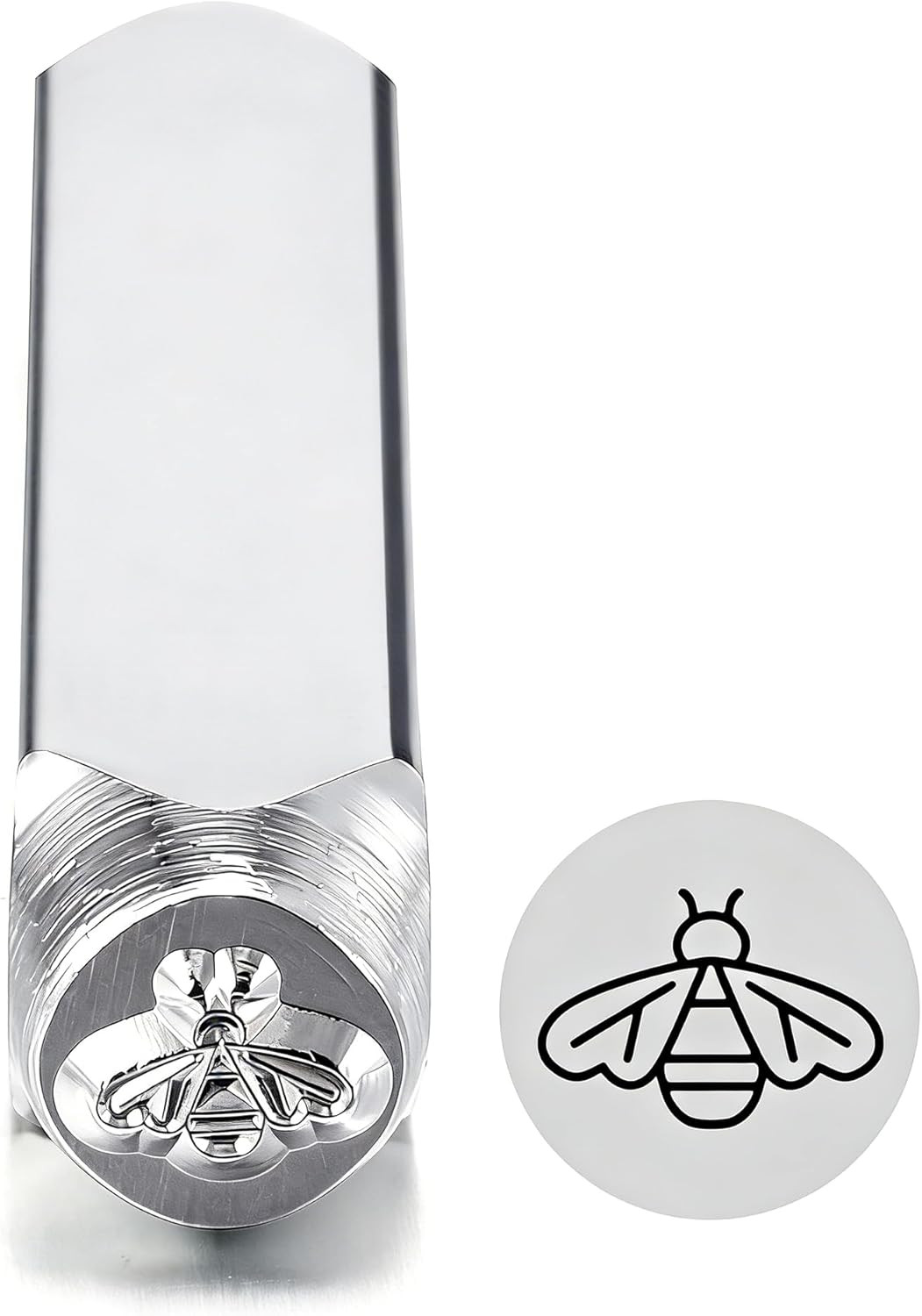 6mm Bee Metal Punch Stamp for Jewelry, Leather, Wood, and Metal Stamping