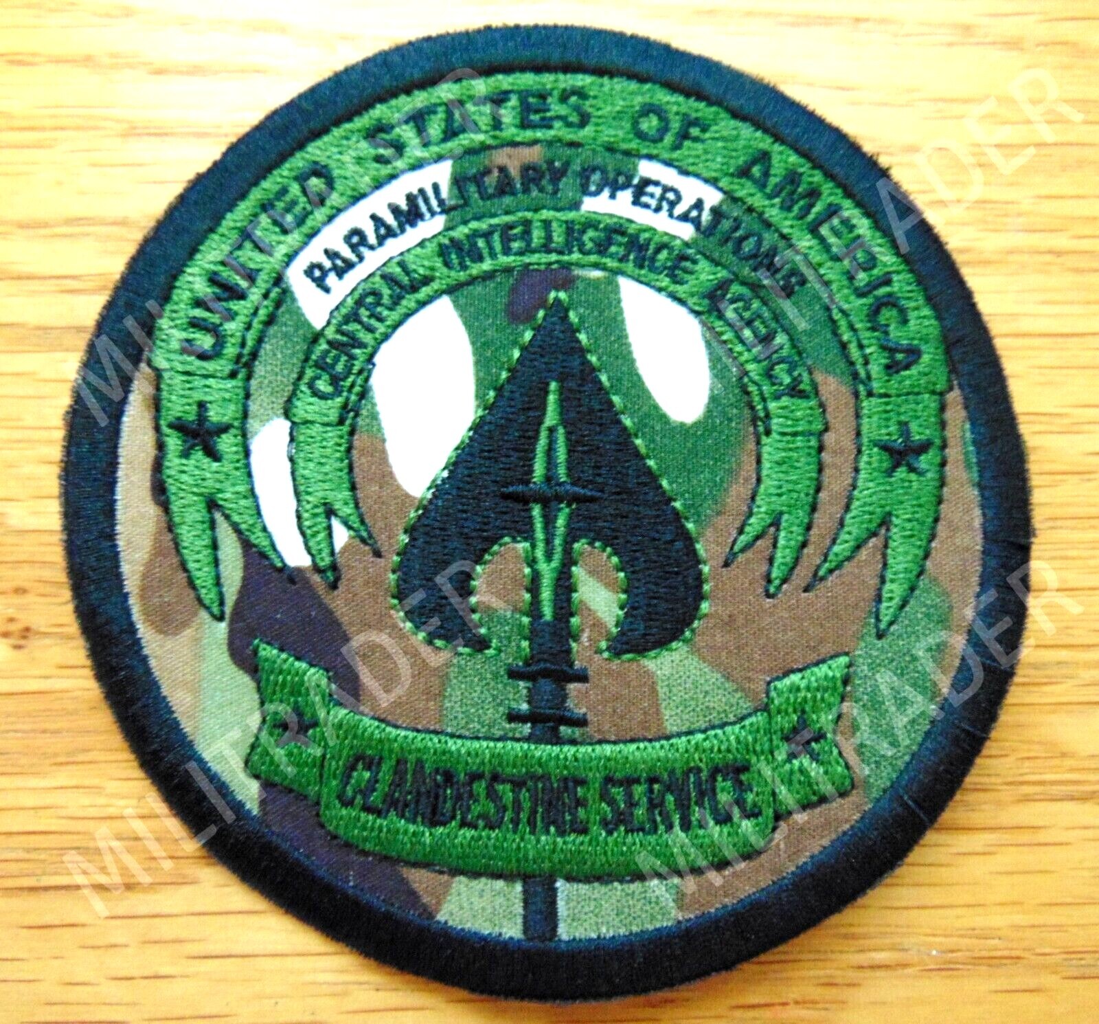 CIA USA Paramilitary Operations Clandestine Service Patch (Iron-on) Camo