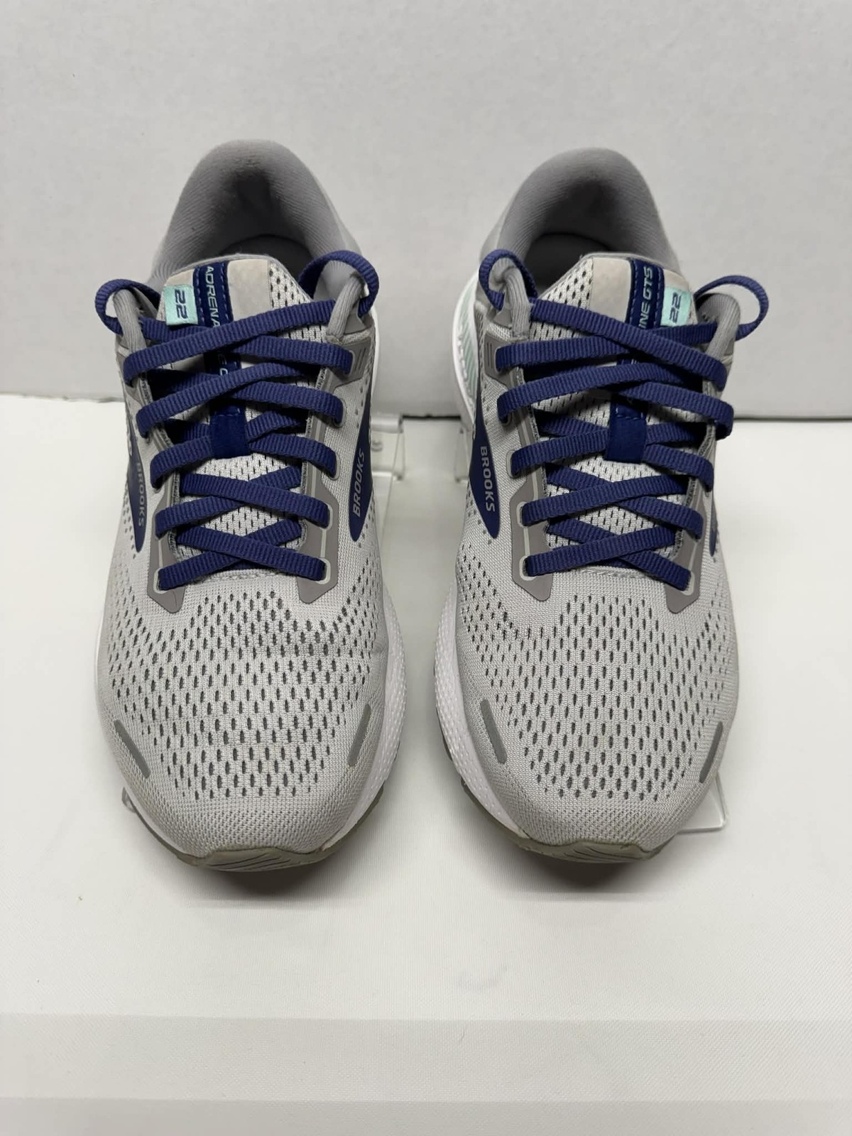 Brooks Adrenaline GTS 22 Running Shoes Size 8.5 Wide Grey Blue