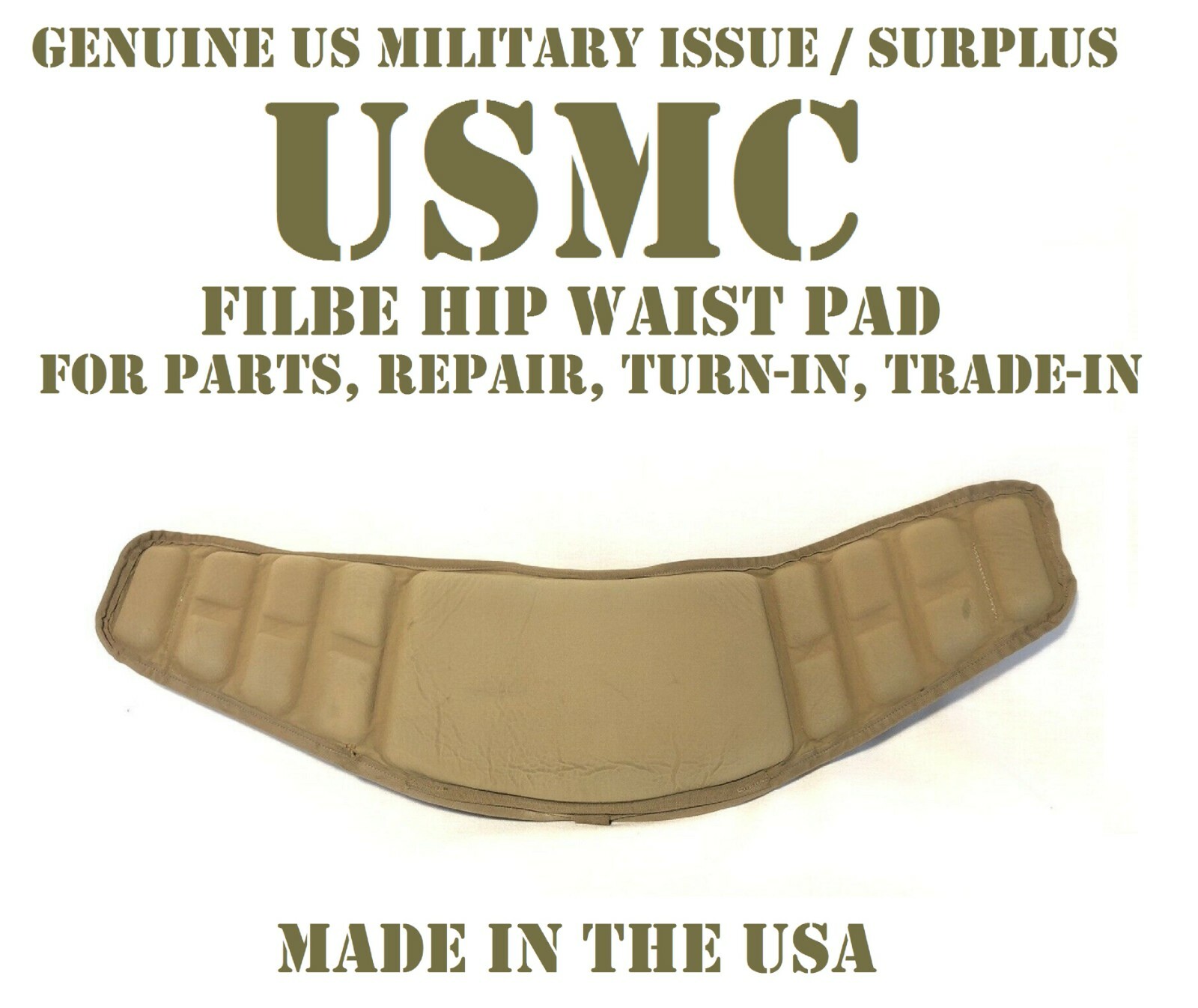 USMC WAIST HIP KIDNEY PAD FILBE ILBE NO BELT PACK MAIN PACK PARTS REPAIR TURN-IN