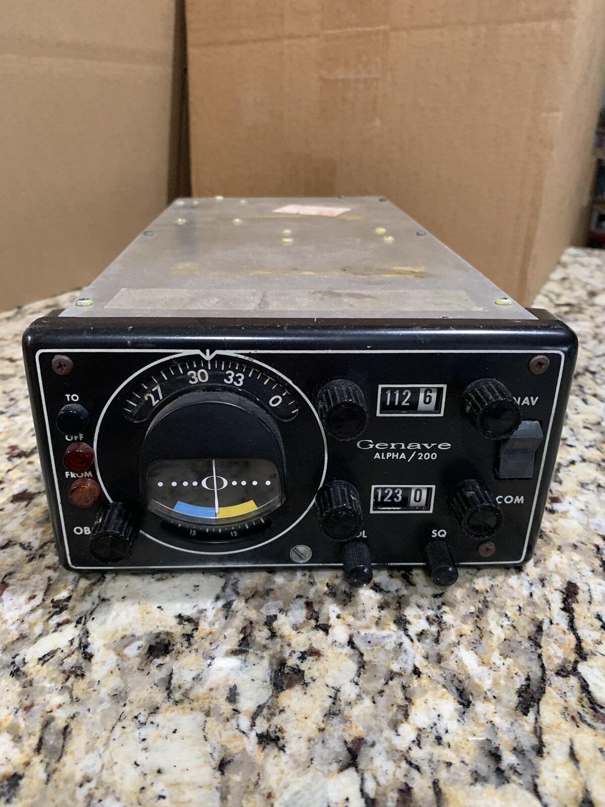 GENAVE ALPHA/200 NAV-COM AIRCRAFT RADIO - Untested Sold As Is For Parts