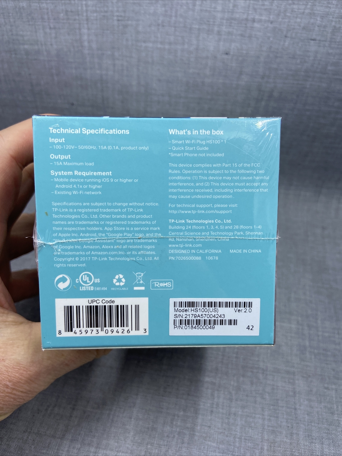 New TP-LINK HS100 Smart WiFi Plug - Works With Amazon Alexa Sealed