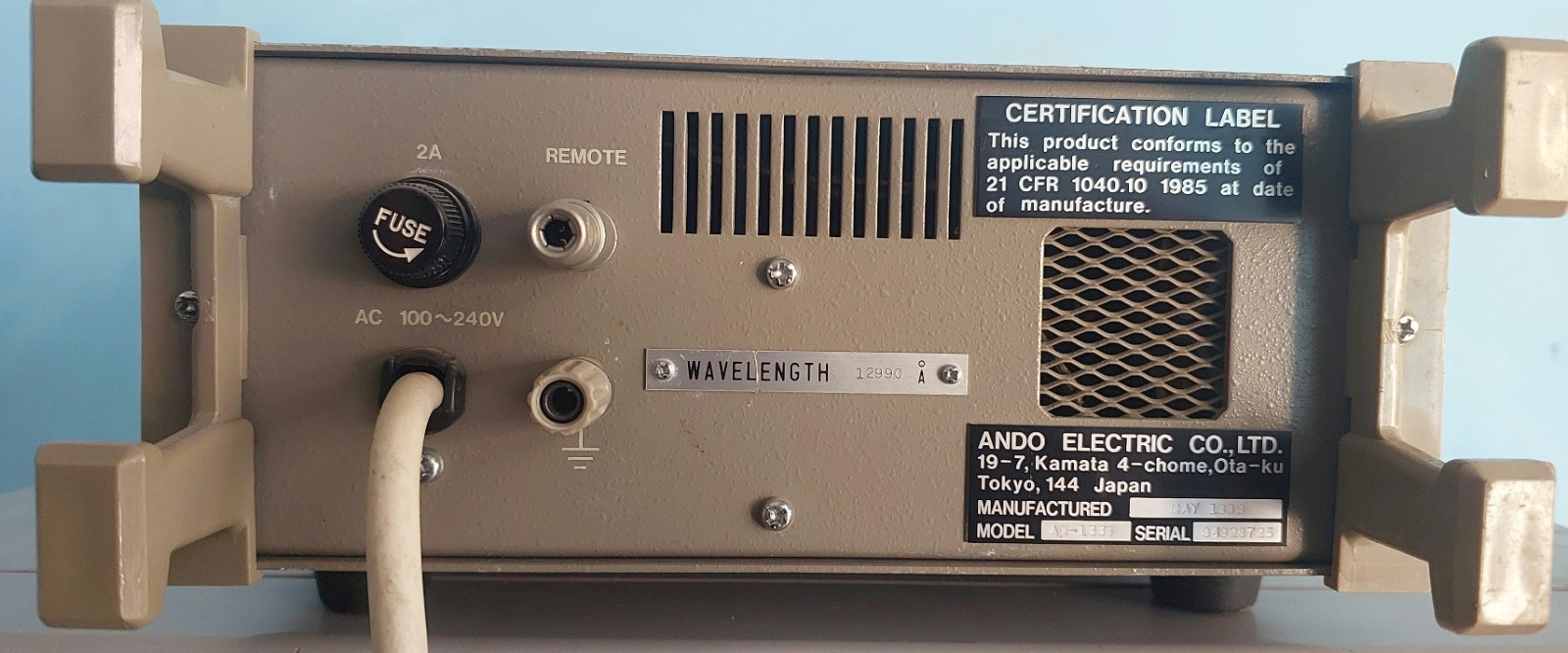Ando Type AQ-1338 LD Stabilized Light Source