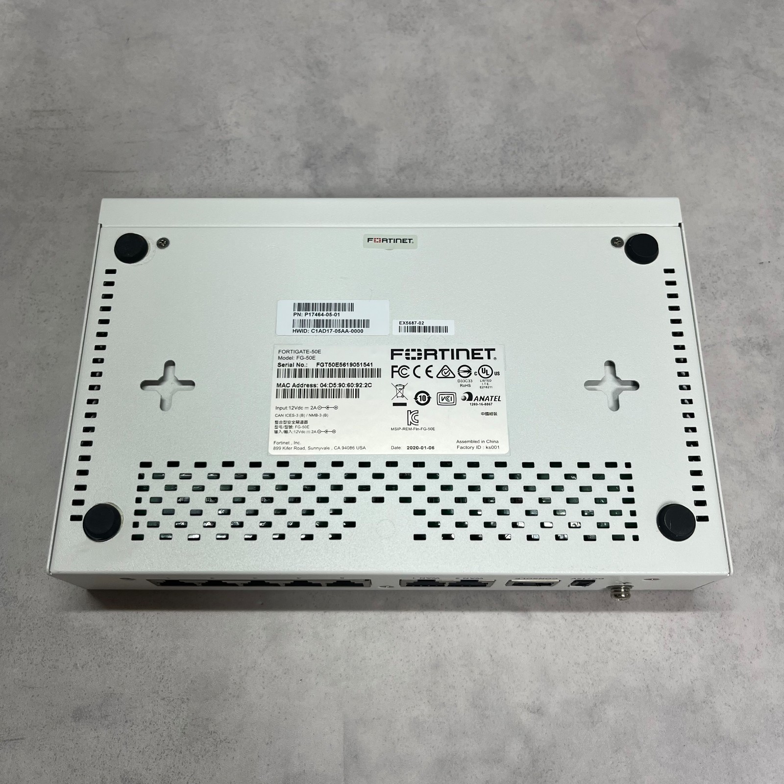 Fortinet FG-50E Fortigate-50E Network Security Firewall Tested Good!【10 Sets!!】