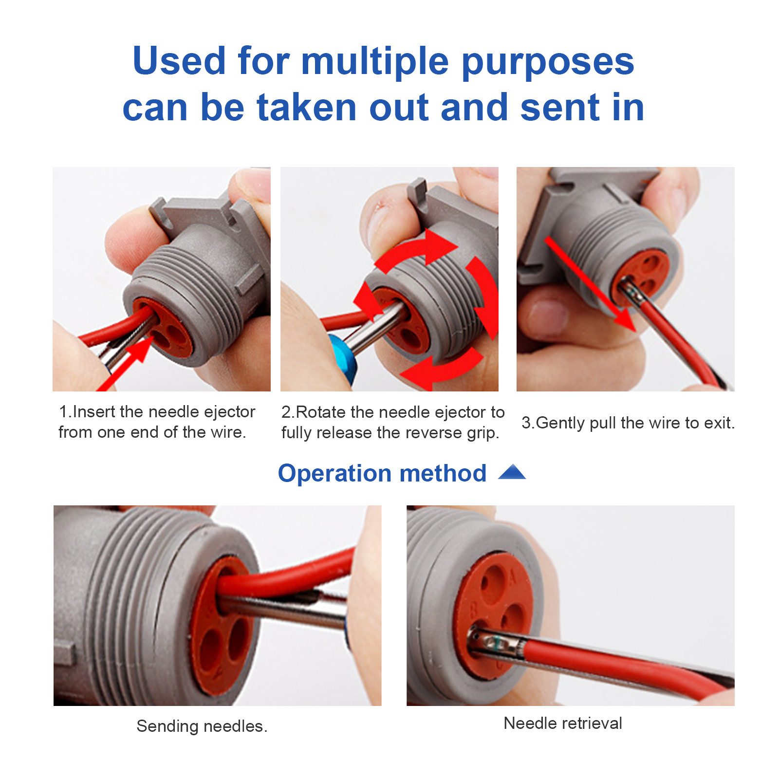 Deutsch Connector Removal Tool Pin Socket Contact Crimping 2 Heads Screwdriver