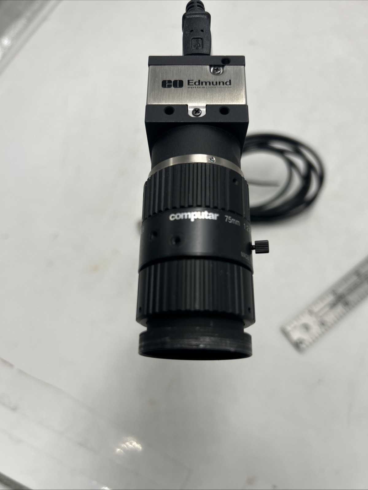 Edmund Optics EO-1312M MONO USB3.0 Camera w/ Computar 75mm telescoping lens