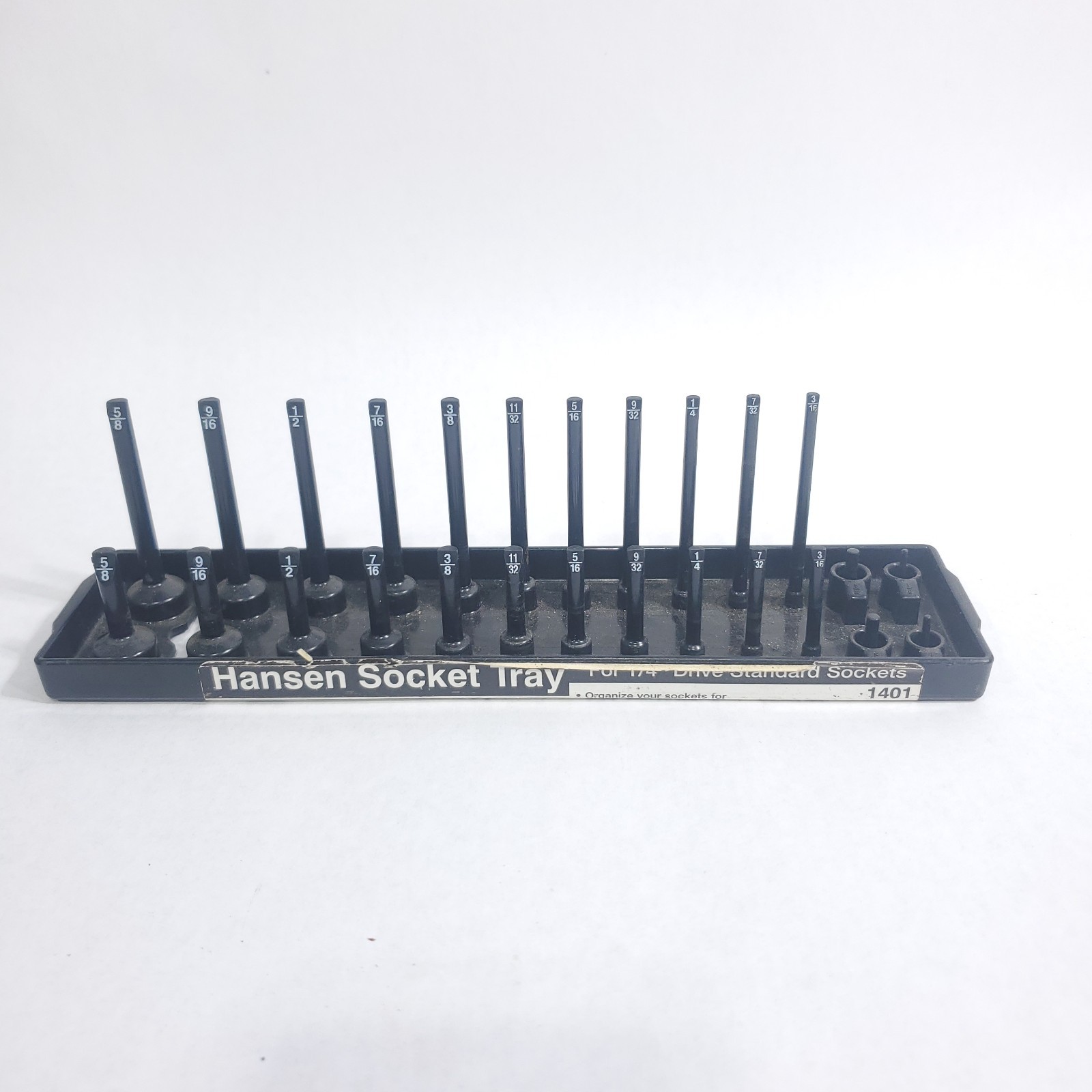 Hansen Socket Tray 1/4" Drive SAE Deep Shallow 1401