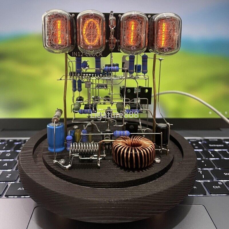 Classic Vintage IN-12 Nixie Tube Clock Kit DIY Unassembled w/ Glass Case 2024