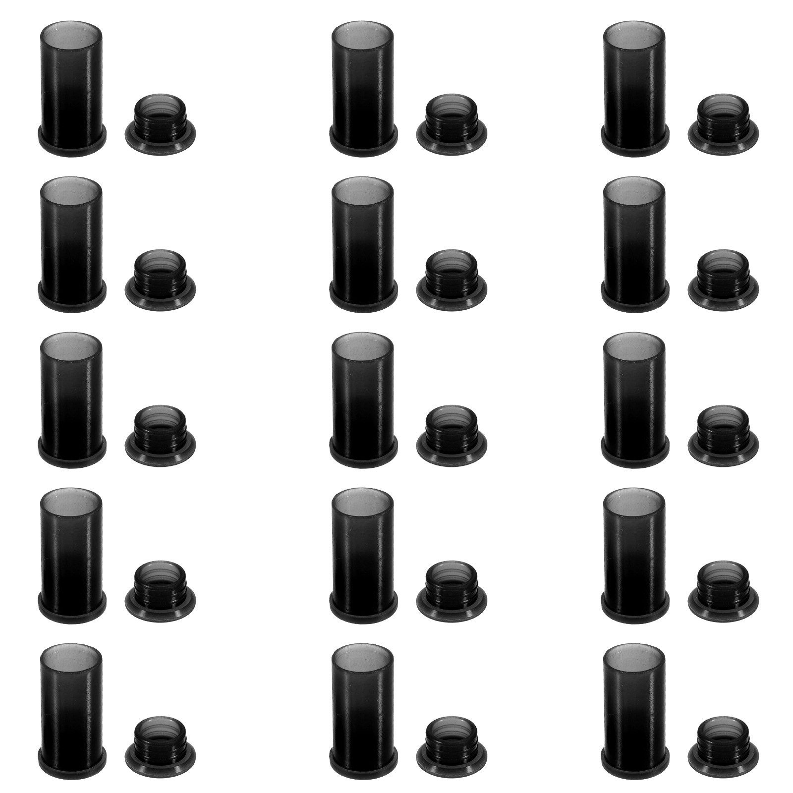 15 Resist. Solar Connector Caps Set IP67 26x14mm, Blue/Black for SolarTech