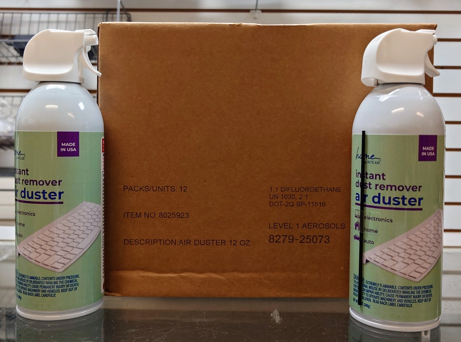 Box of 12 - Big 12oz Cans - Air Duster / Blow Off - Dust Remover - By Rite AID