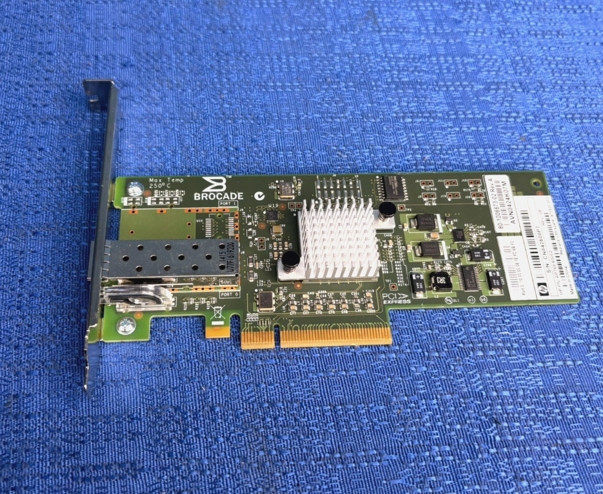 HP BROCADE 815 AP769-60002 , 571520-002,8GB PCIe Fibre Ch, Host Adapt+SFP