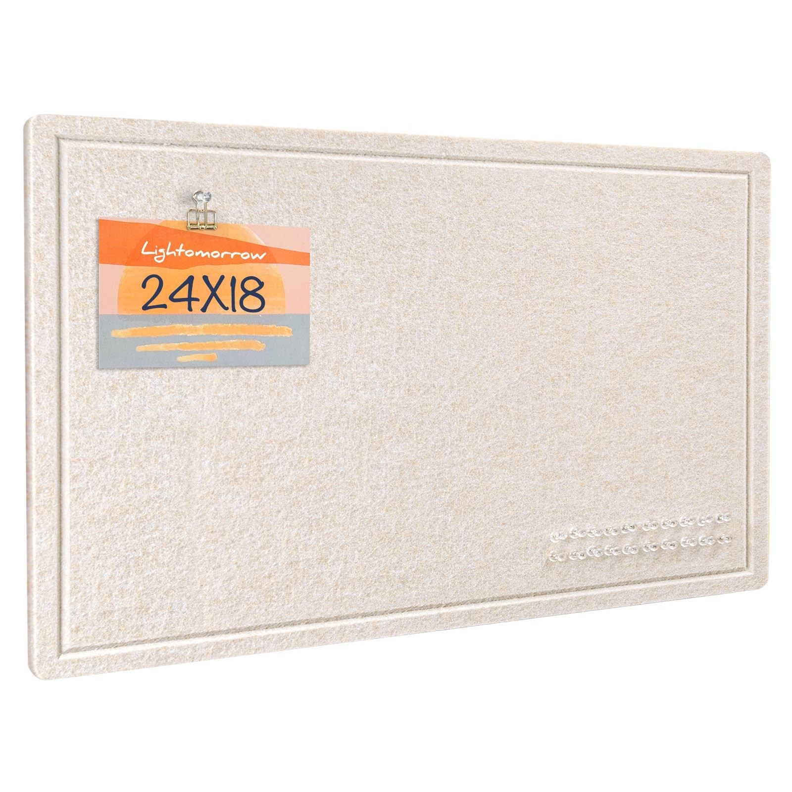 Lightomorrow Bulletin Board, 24 x 18 inches Decorative Felt Pin Board, Vision...