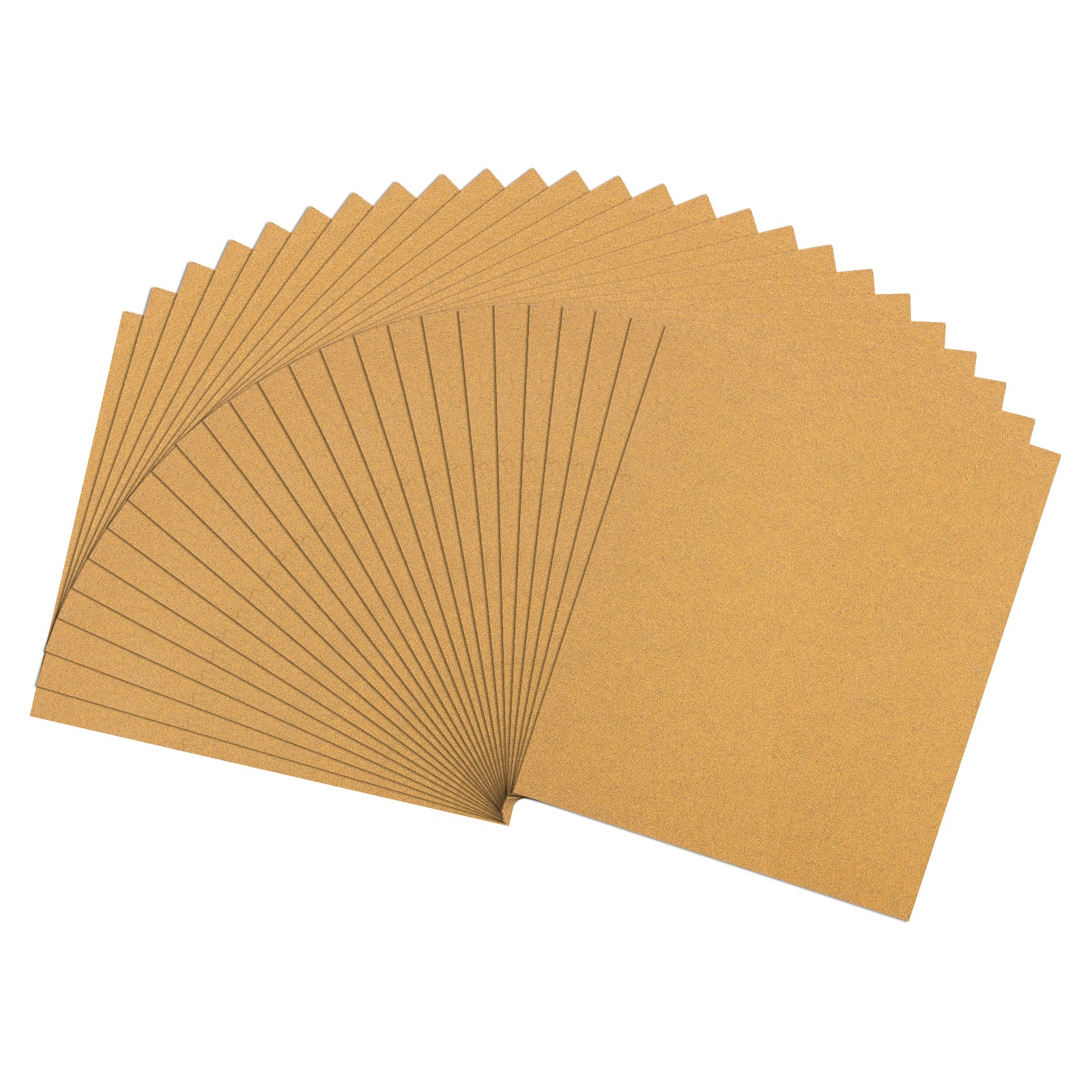 25 Pcs 100 Grit Dry Sandpapers, 9 x 11 Inch Sand Papers, Gold