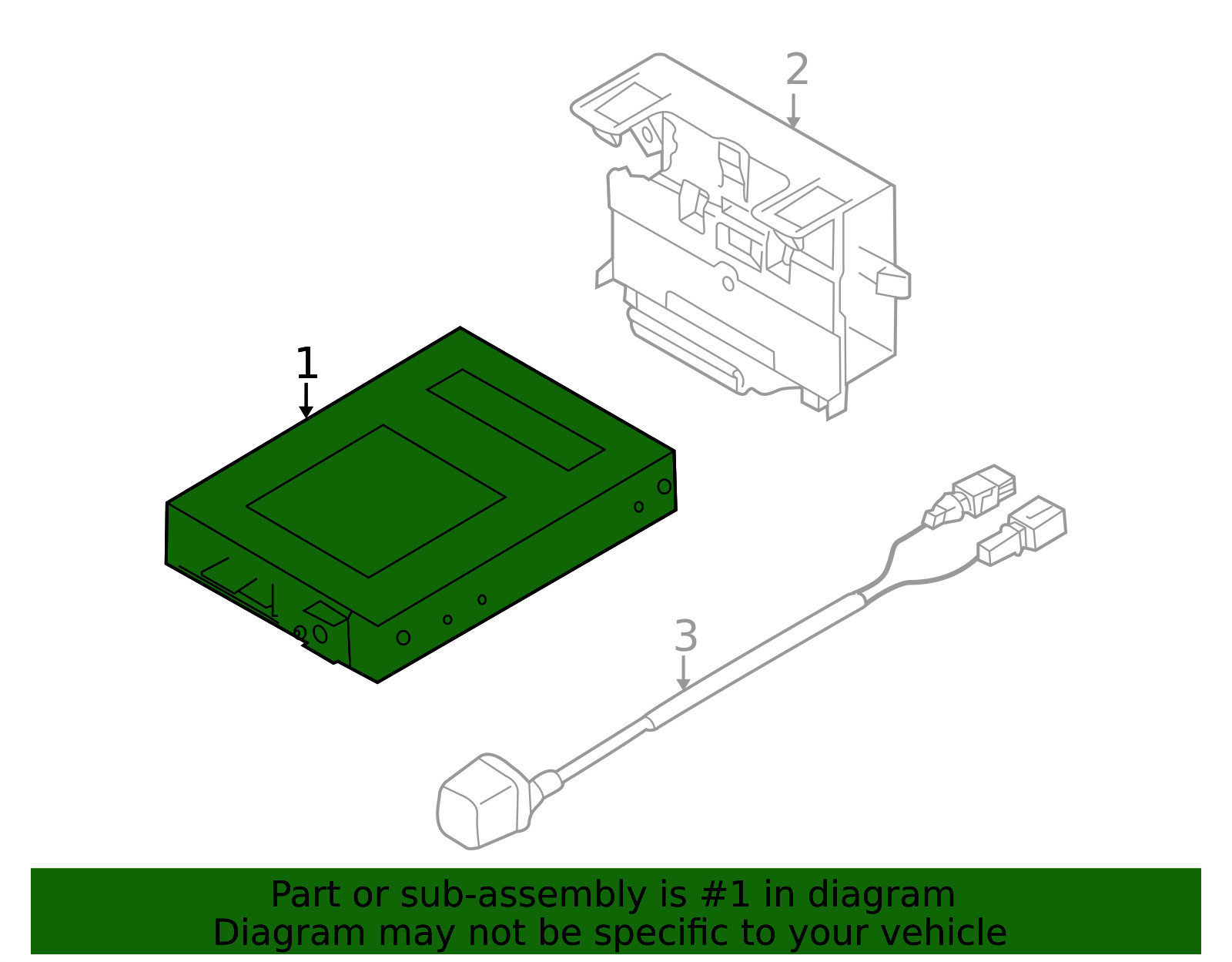 Genuine Volkswagen Control Module 3C8-907-441