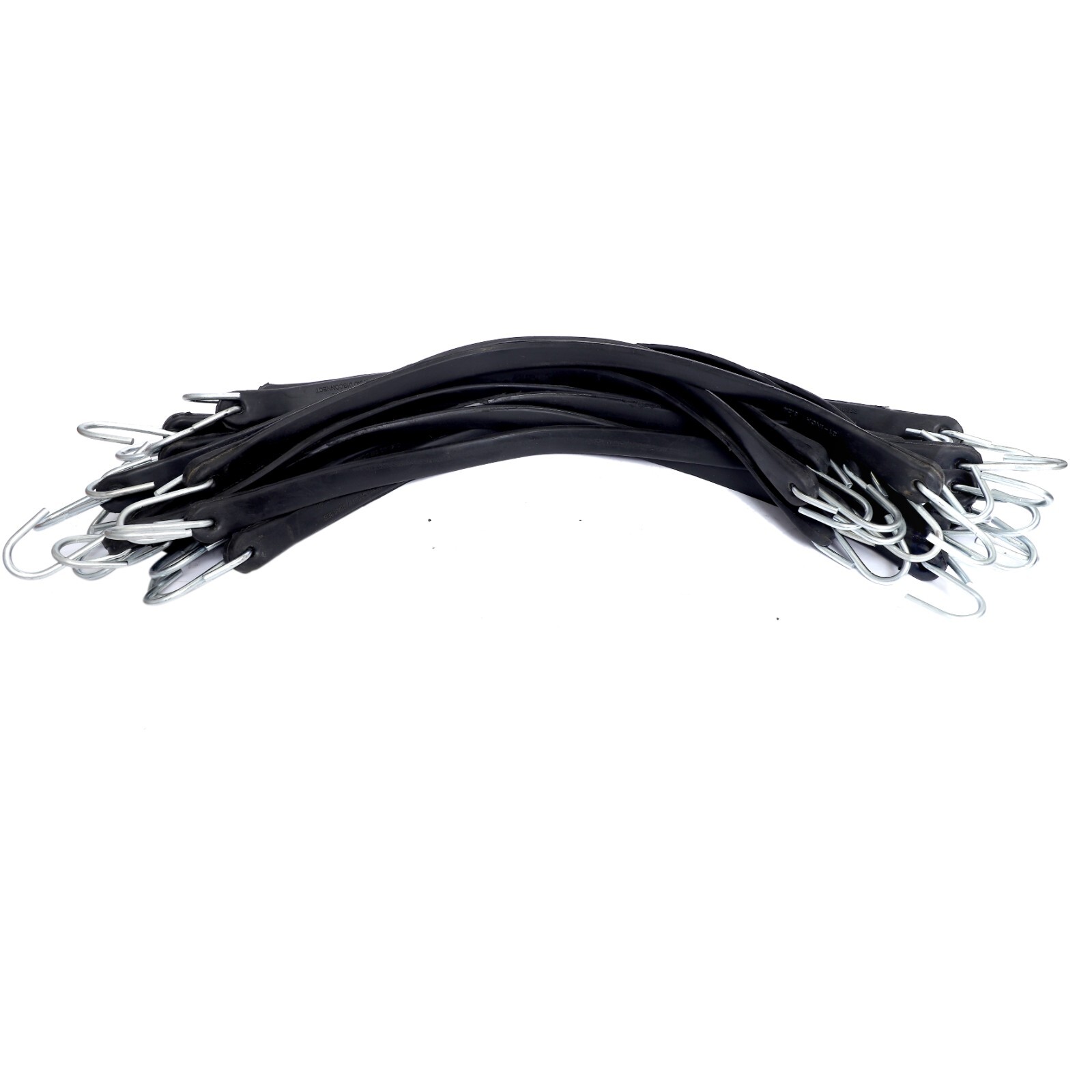 10-Pack 9" Tarp Straps Waterproof Natural Rubber Bungee Tie Down Cords