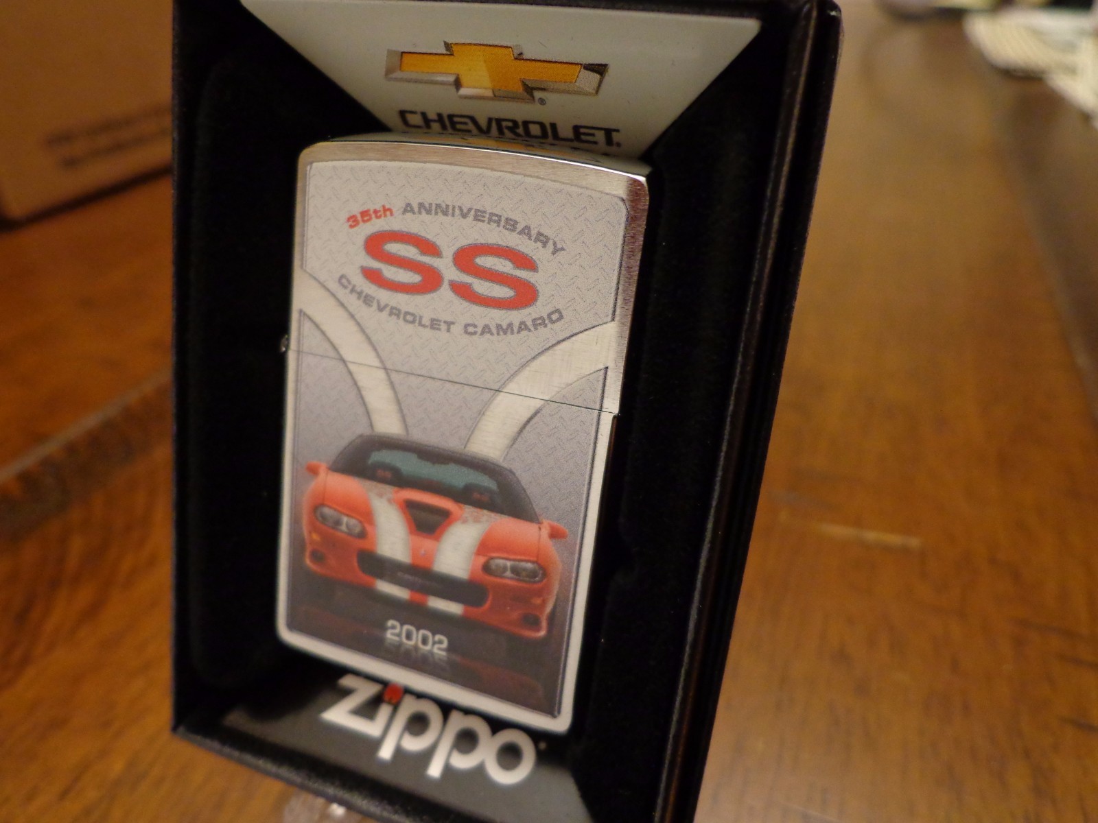 CHEVY CHEVROLET CAMARO SS 2002 35TH ANNIVERSARY ZIPPO LIGHTER MINT IN BOX 2021