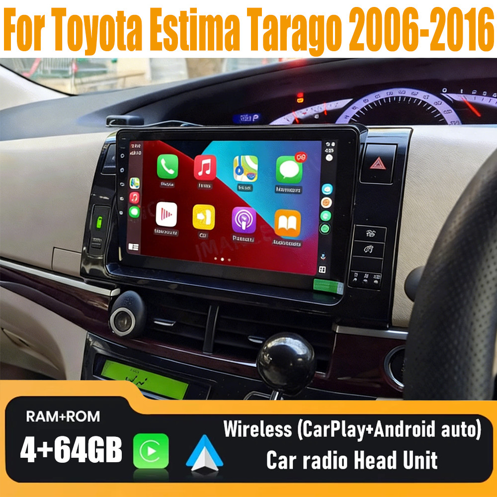 10" Wireless Carplay & Android Auto Head Unit For Toyota Estima Tarago 2006-2016