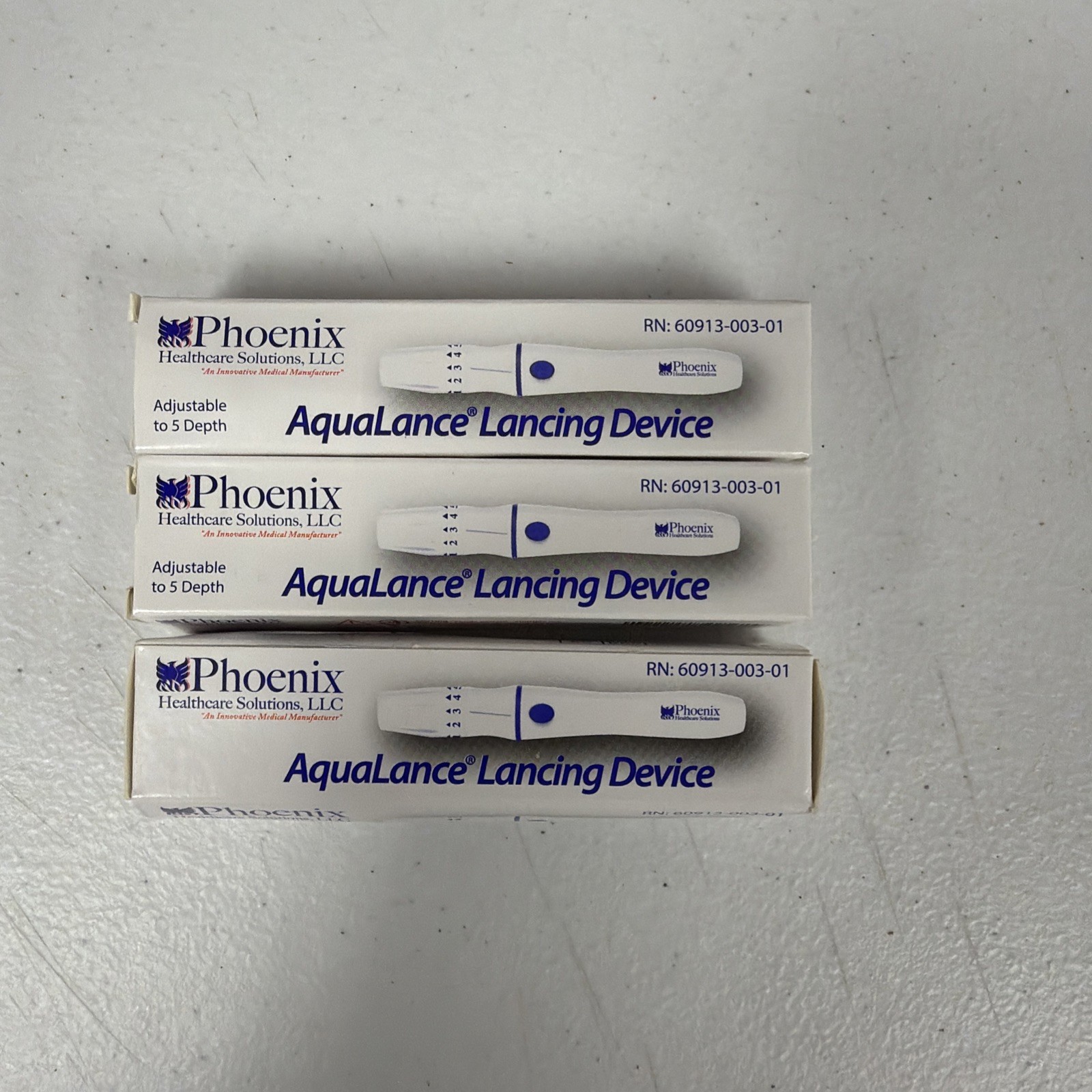 Universal Lancing Device – 5 Depth Settings – Fits Most Lancets – 3 Pack