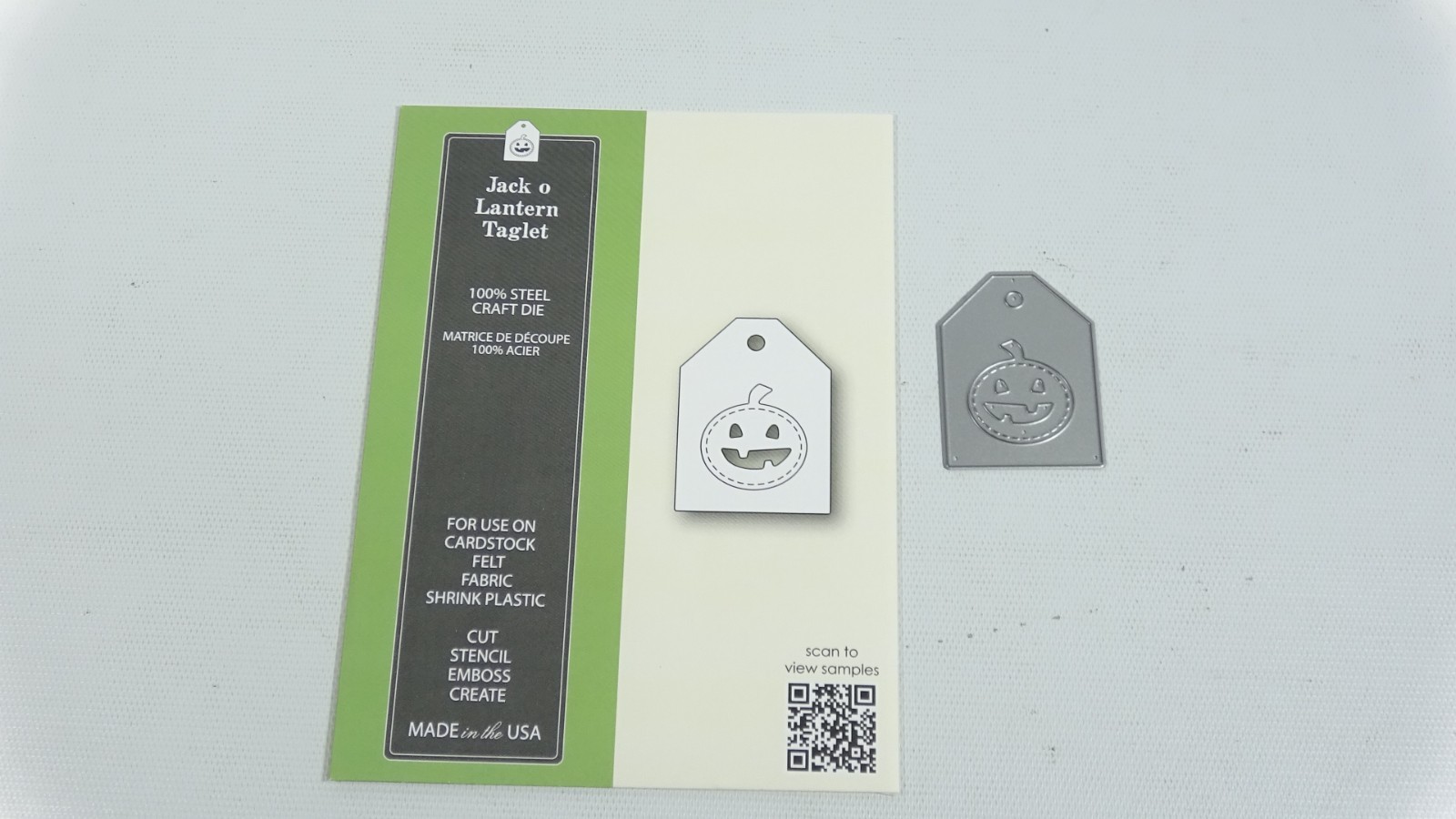 2017 Poppystamps Jack O Lantern Taglet Halloween Craft Die Style 1958