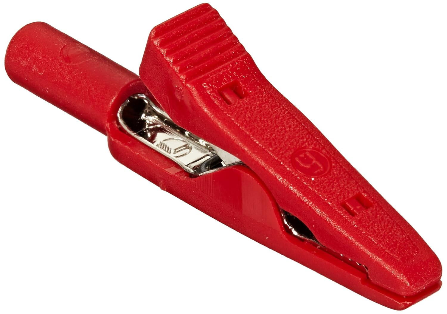 5788-2 Insulated Miniature Alligator Clip with 2Mm Jack, Red, 10/PKG