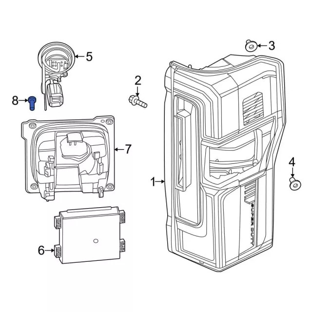 Genuine Ford Blind Spot Detection System Warning Sensor Screw W505944-S450