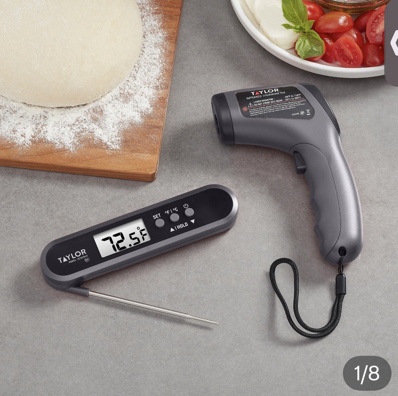 Taylor, 2-Piece Digital Thermometer Set | Infrared Laser + Food Kitchen Grill
