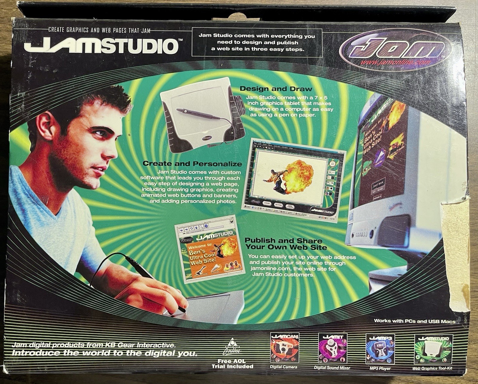 KB Gear Jam Studio Graphics Website Design Tablet & Pen Mac/Windows USB Provided