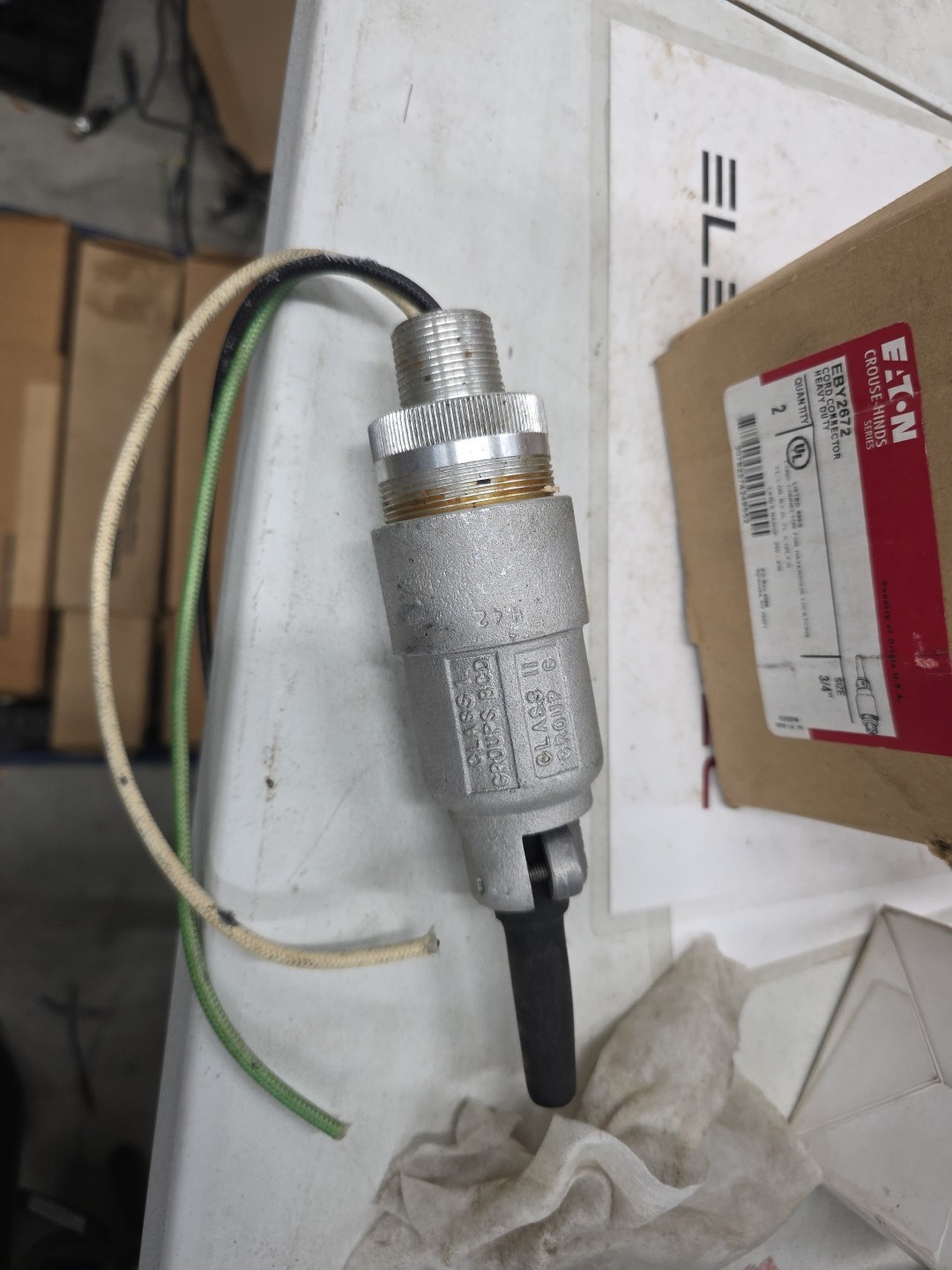 NEW CROUSE-HINDS EBY 2672 PORTABLE HAZARDOUS LOCATION CABLE CONNECTOR