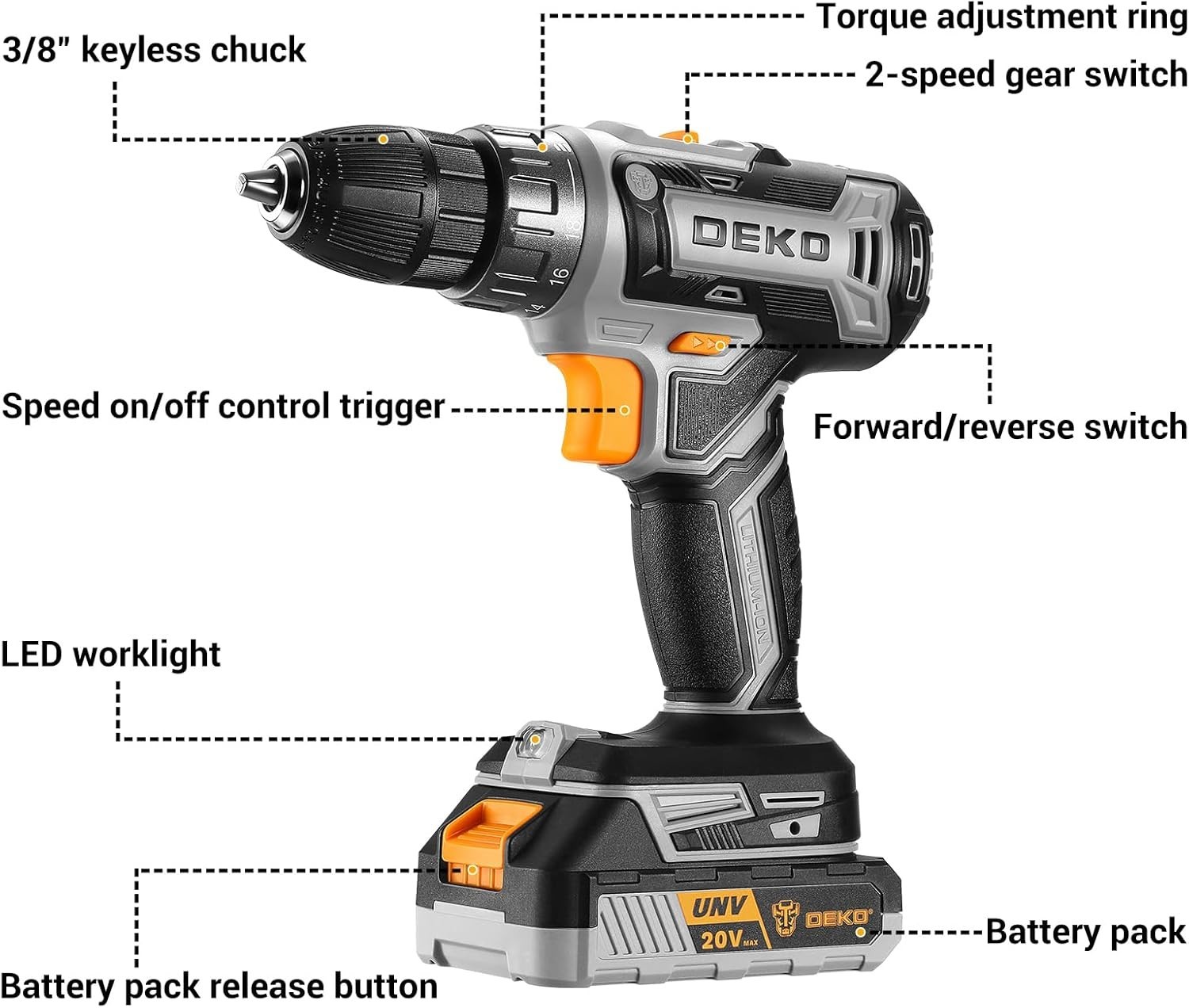 20V Cordless Power Drill Set with Battery & Charger – Perfect for DIY Projects