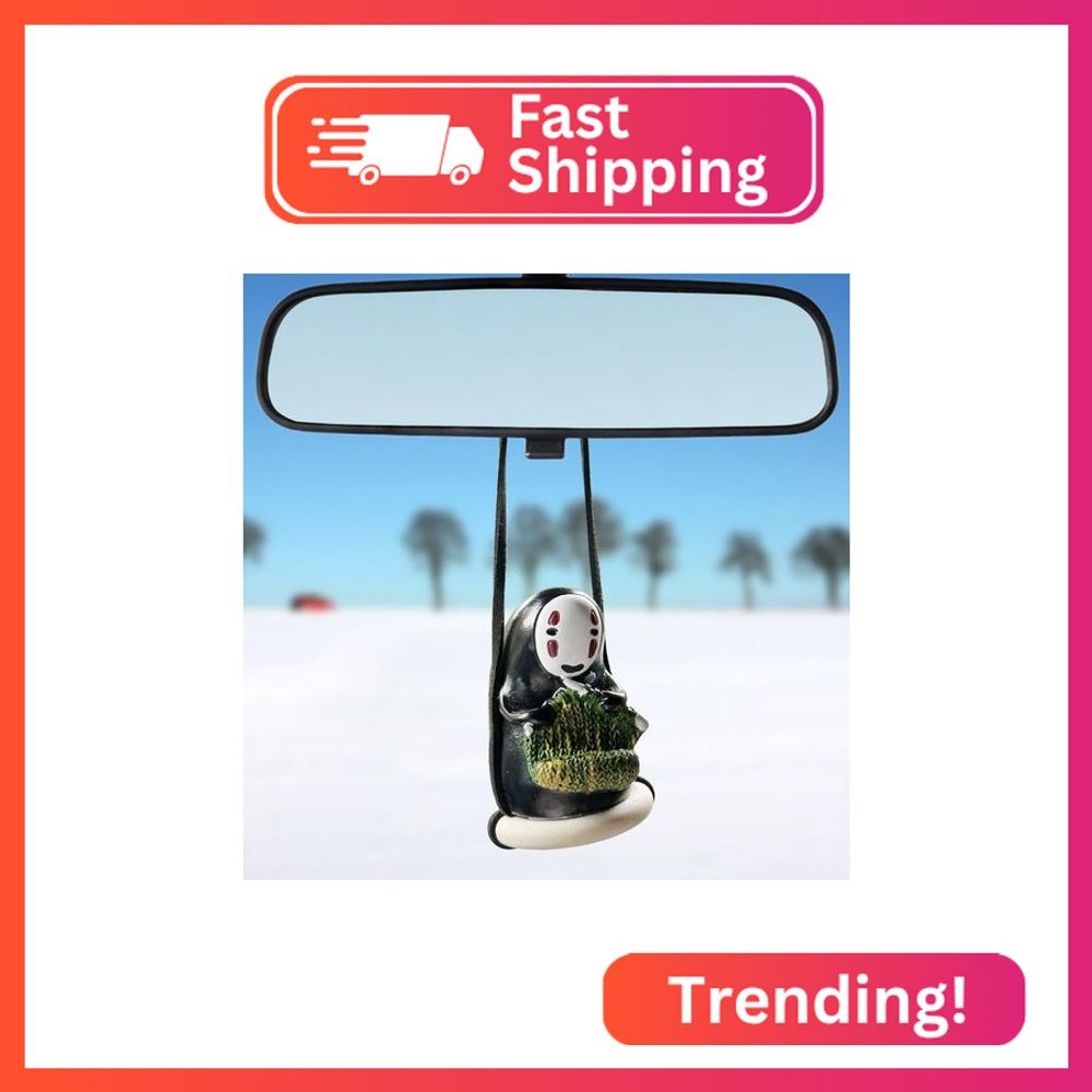 No Face Man Car Pendant Hanging Swing, Rear View Mirror Decoration, Christmas &