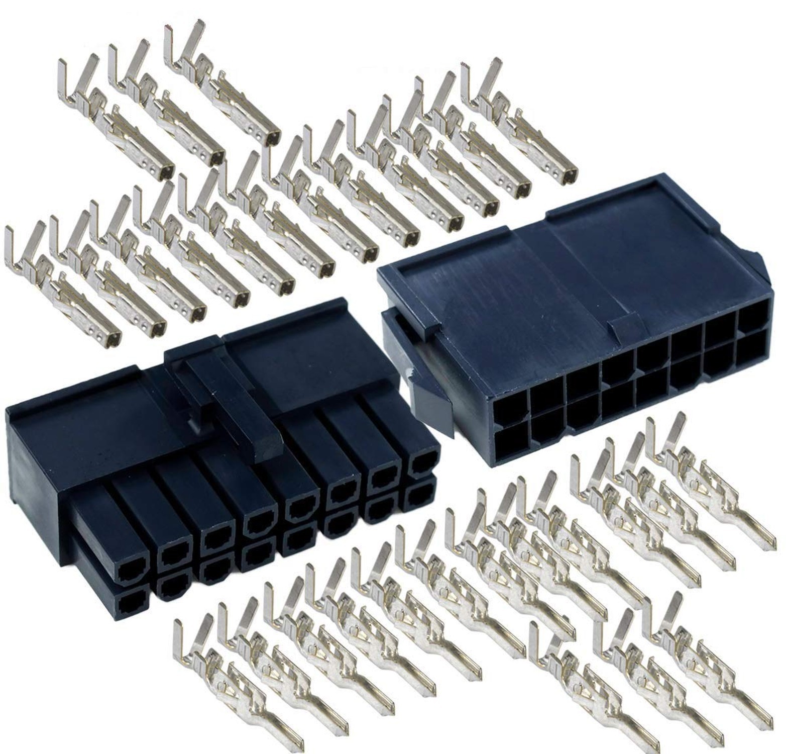 Molex Black 16-Pin Connector Pitch 4.20mm.0165" w/18-24 AWG Pin Mini-Fit Jr T