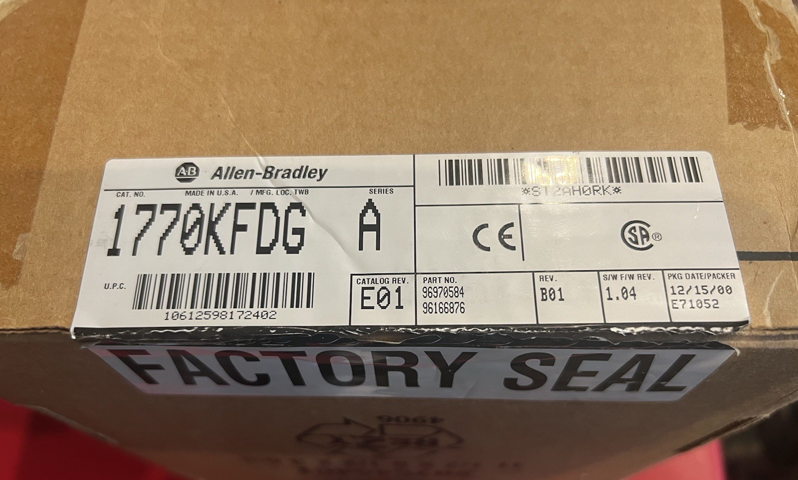 Allen Bradley 1770-KGDG Ser. A DeviceNet Interface RS-232 New Open Box