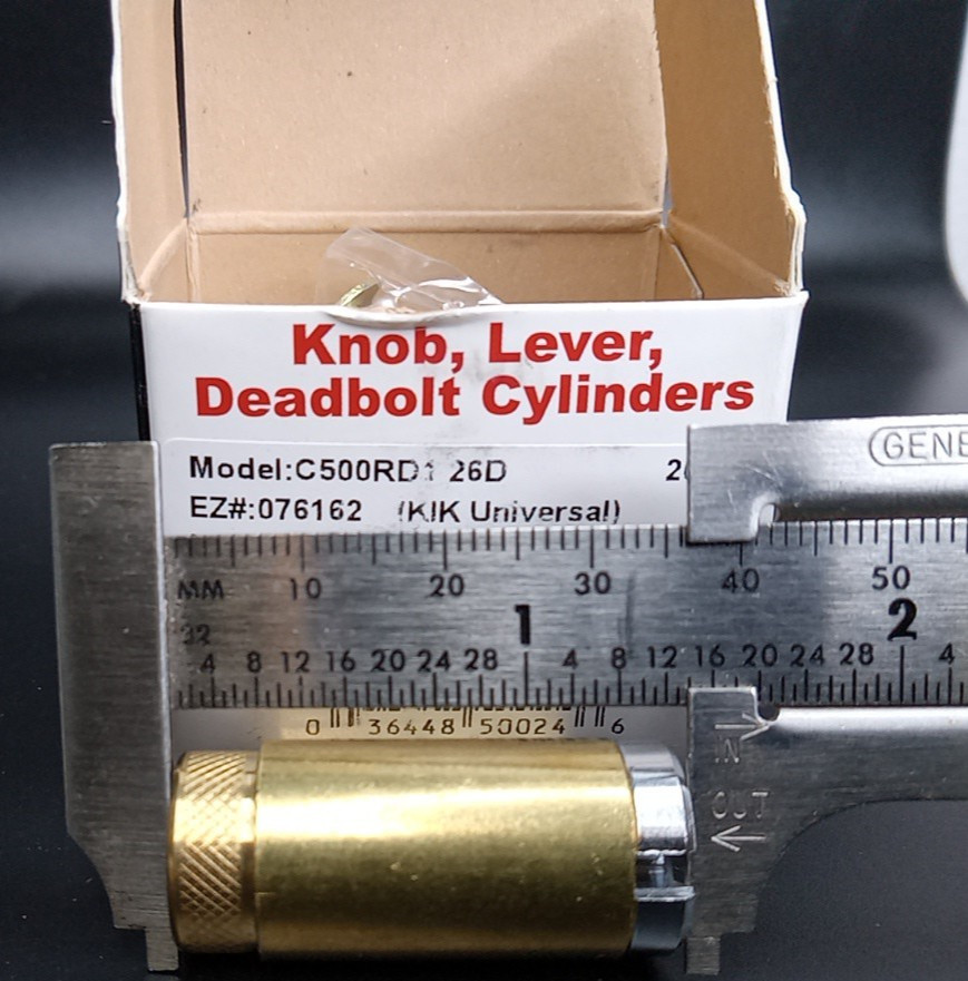 C500RD1 26D Key In Knob Cylinder LSDA NOS Two Keys