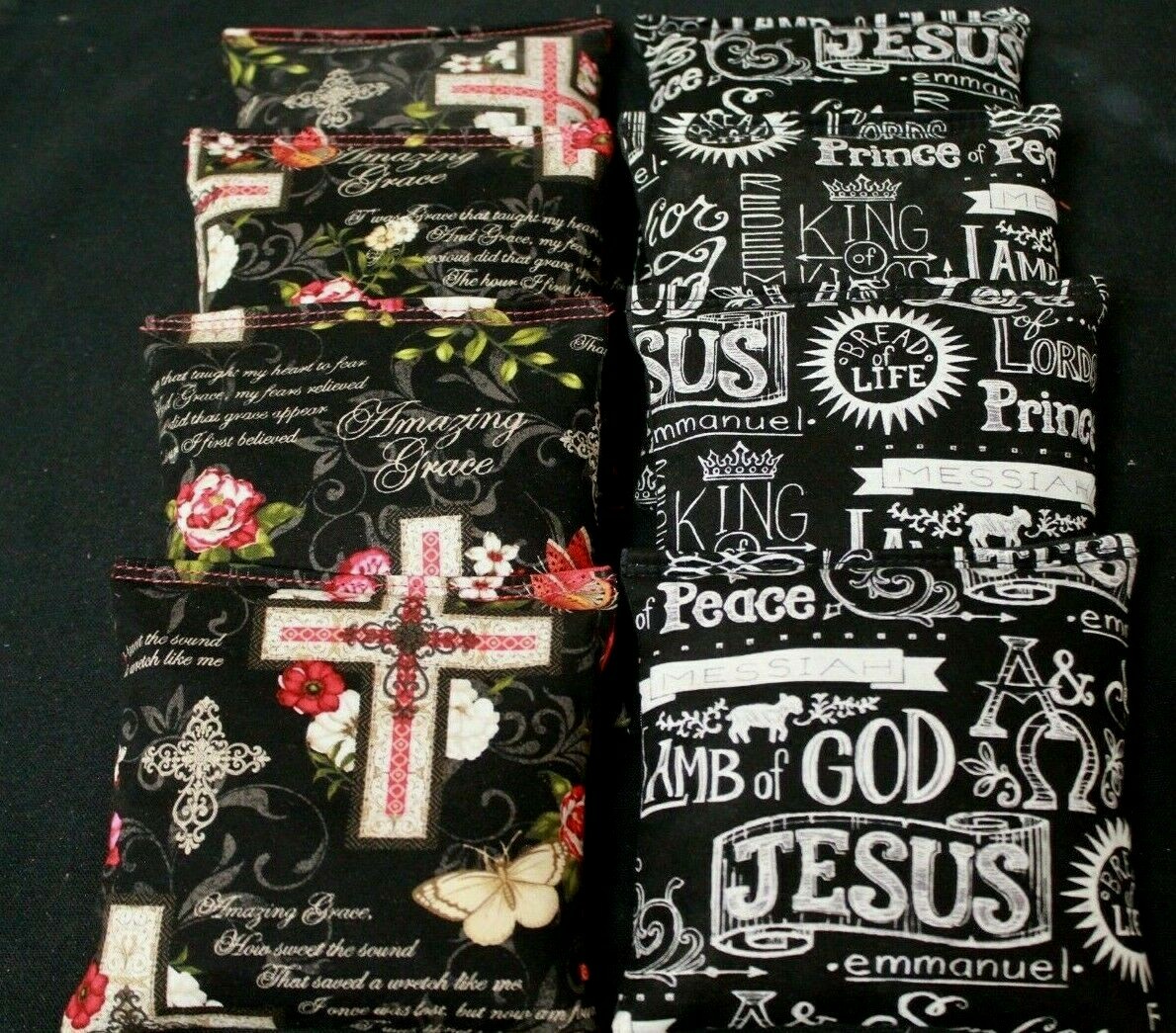 RELIGION OF FAITH Christian Cross Jesus 8 ACA Regulation Cornhole Bean Bags