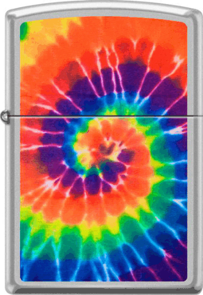 Tye Dye Swirl Chrome Zippo Lighter