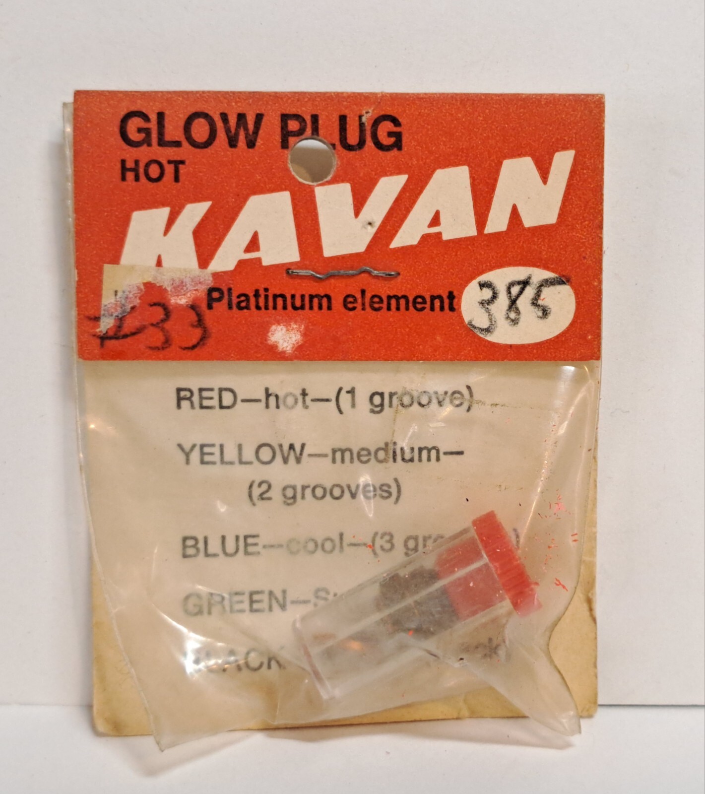 Vintage KAVAN Original RC Parts #33 HOT Glow Plug With Platinum Element NOS