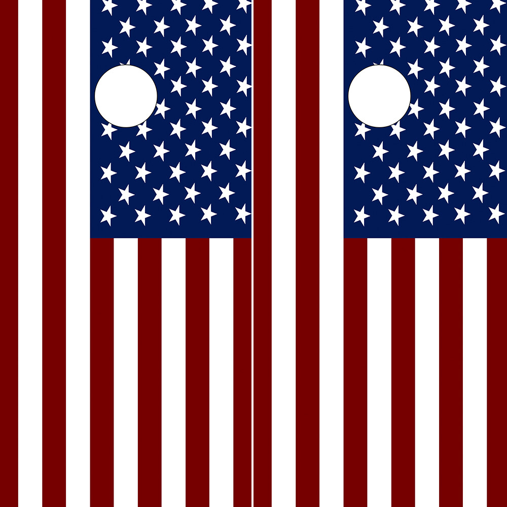 Cornhole Wrap American Flag Vinyl Decal for Beanbag Toss US Flag