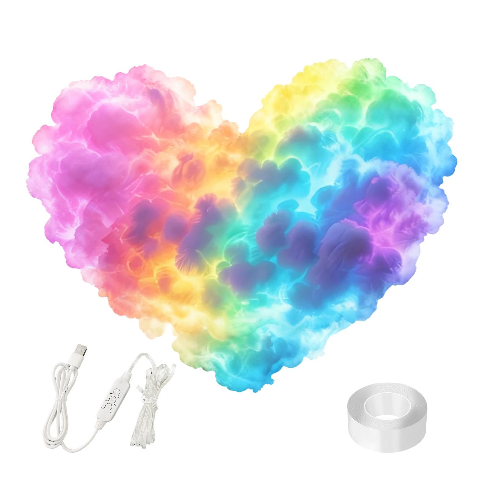 3D Thundercloud LED Light USB Thundercloud Lamp Decoration Set Music Decoration