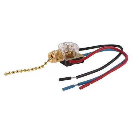 Hubbell Wiring Device-Kellems Rl120 Pull Chain Switch, Off/1On/2On/1&2On