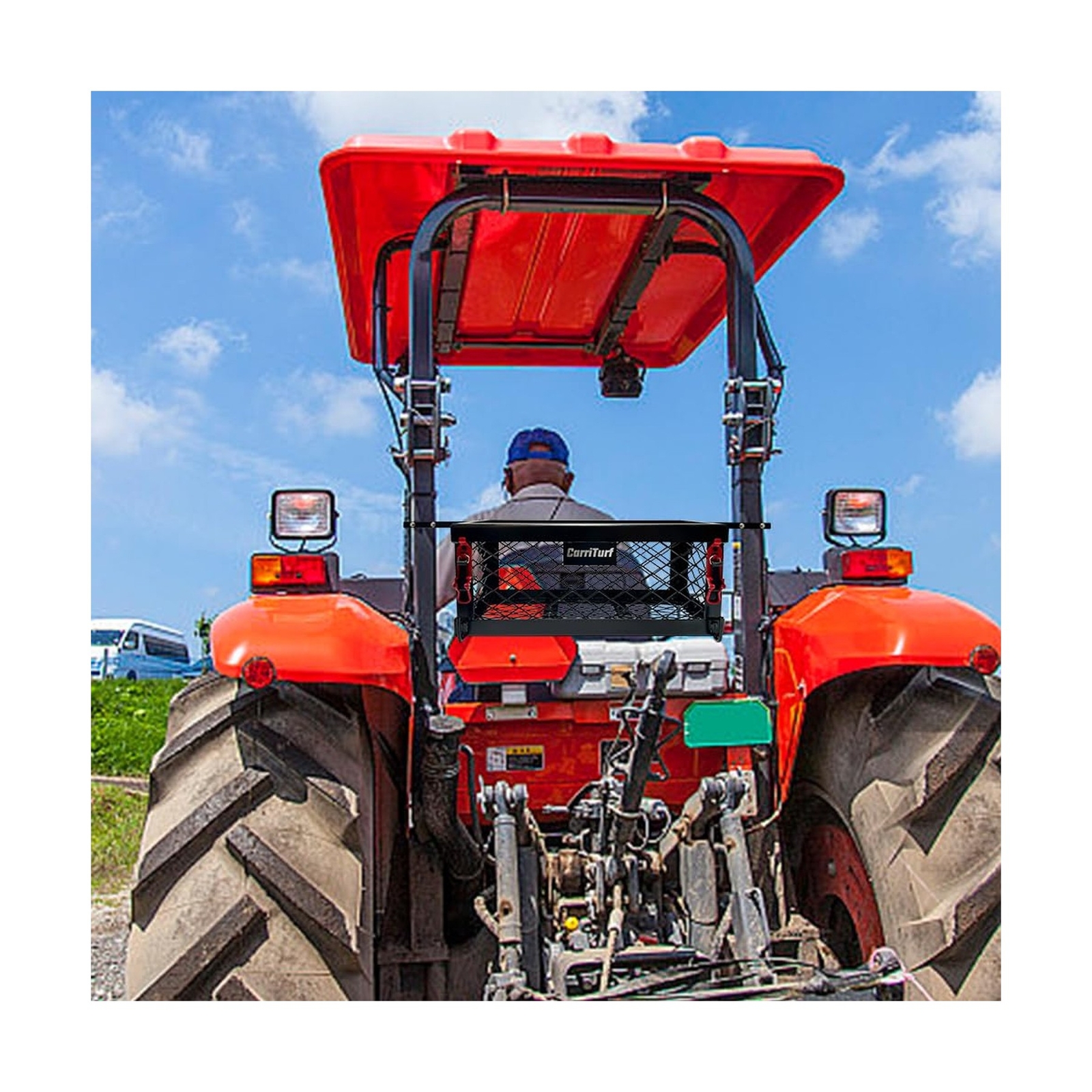 Heavy Duty Tractor Tool Box Universal-Fitting Tractor Tool Tray Accessories w...