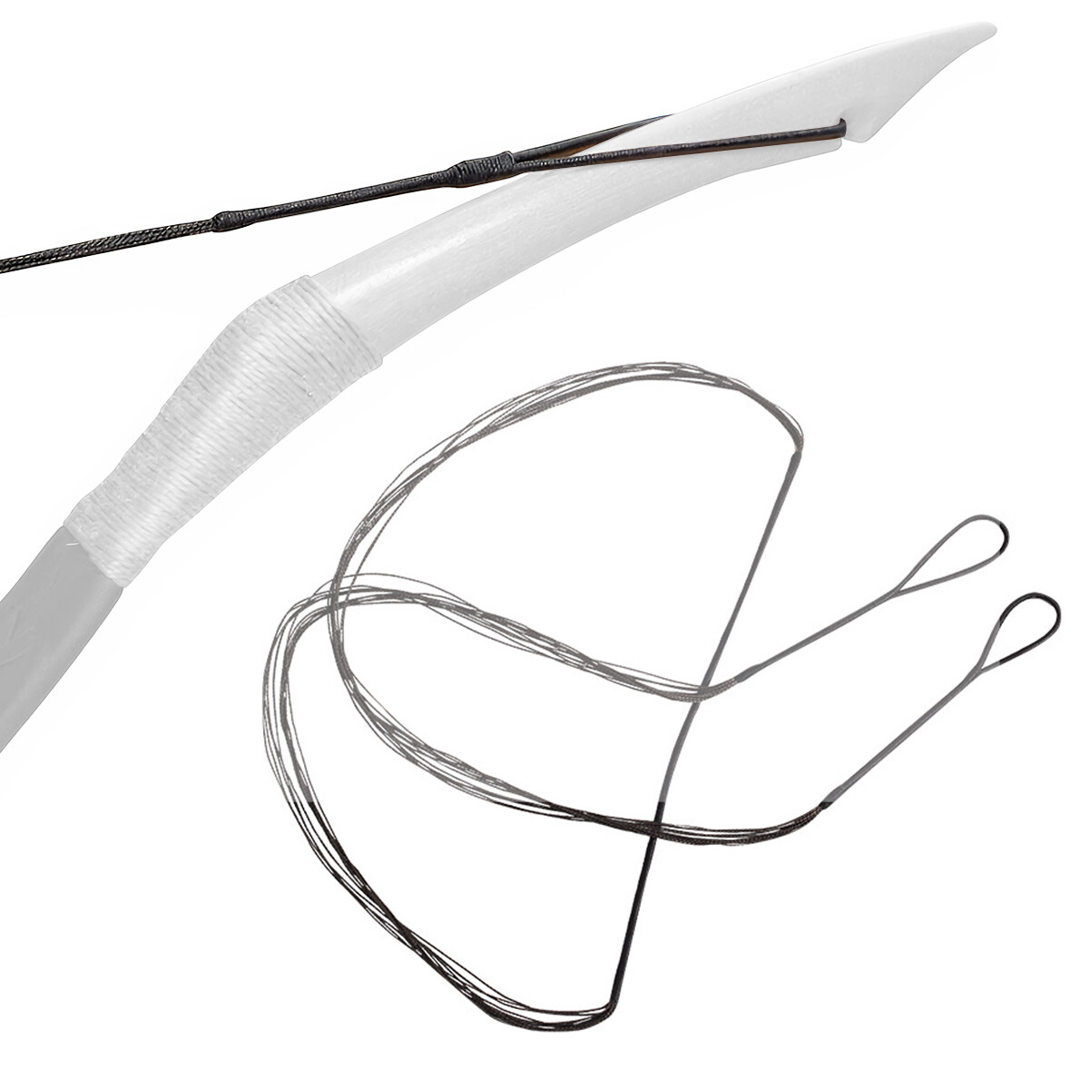 12 Strands Bow String Replacement for 57" Recurve Bow and Long Bow Bowstrings