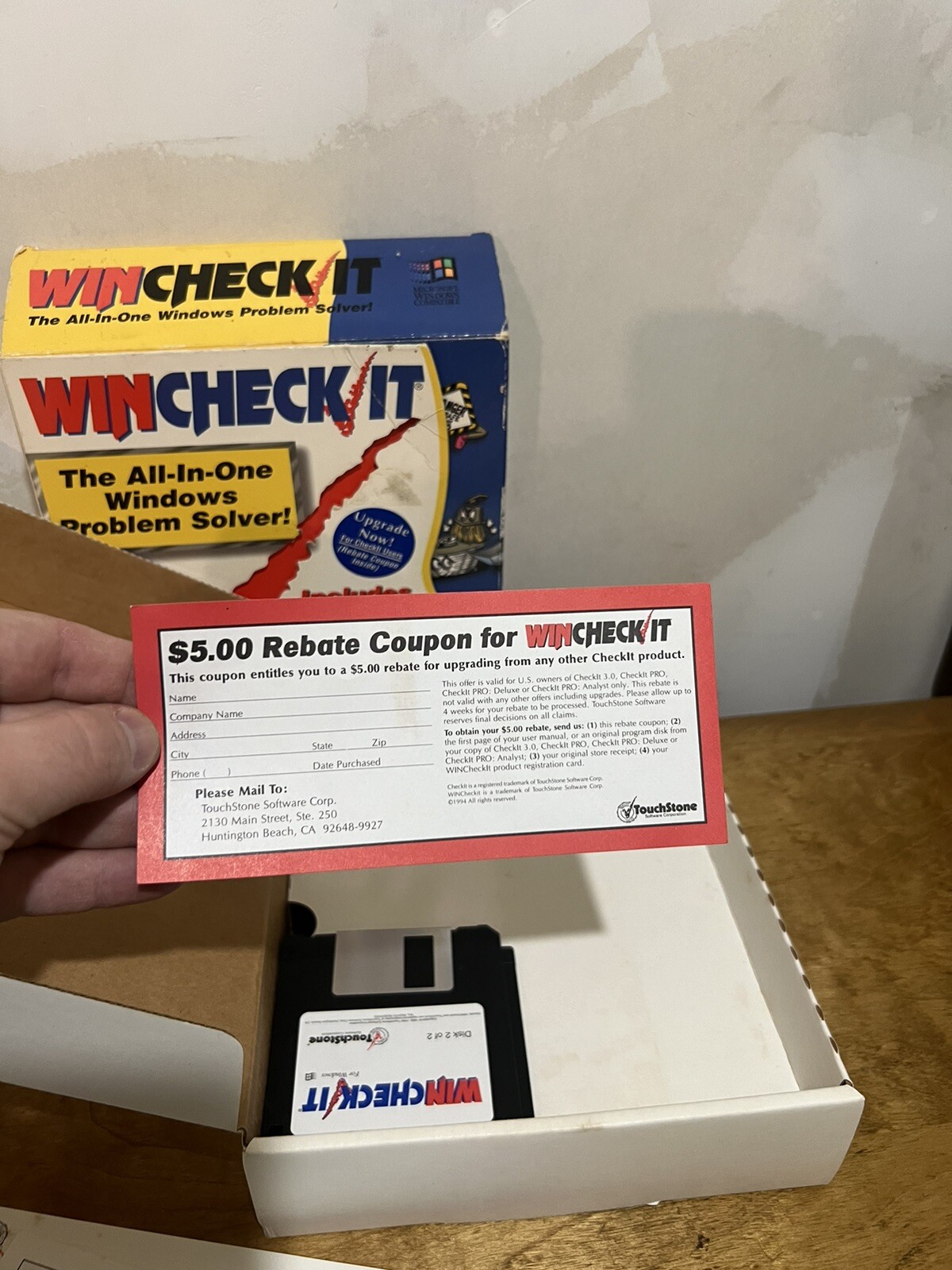 WIN CHECK IT SOFTWARE 3.5” Floppy Disks Big Box Windows 3.1 Complete