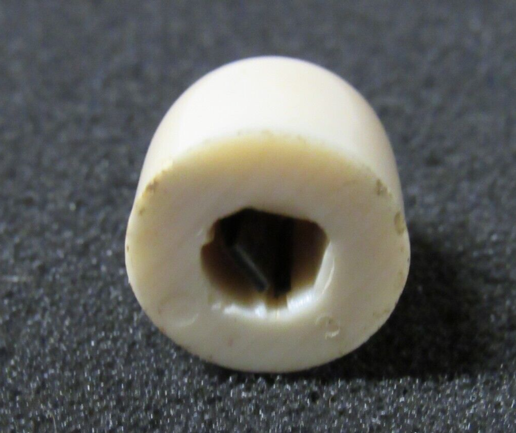 White Caitlin Radio Knob RCA Emerson Other Brand c 1930's
