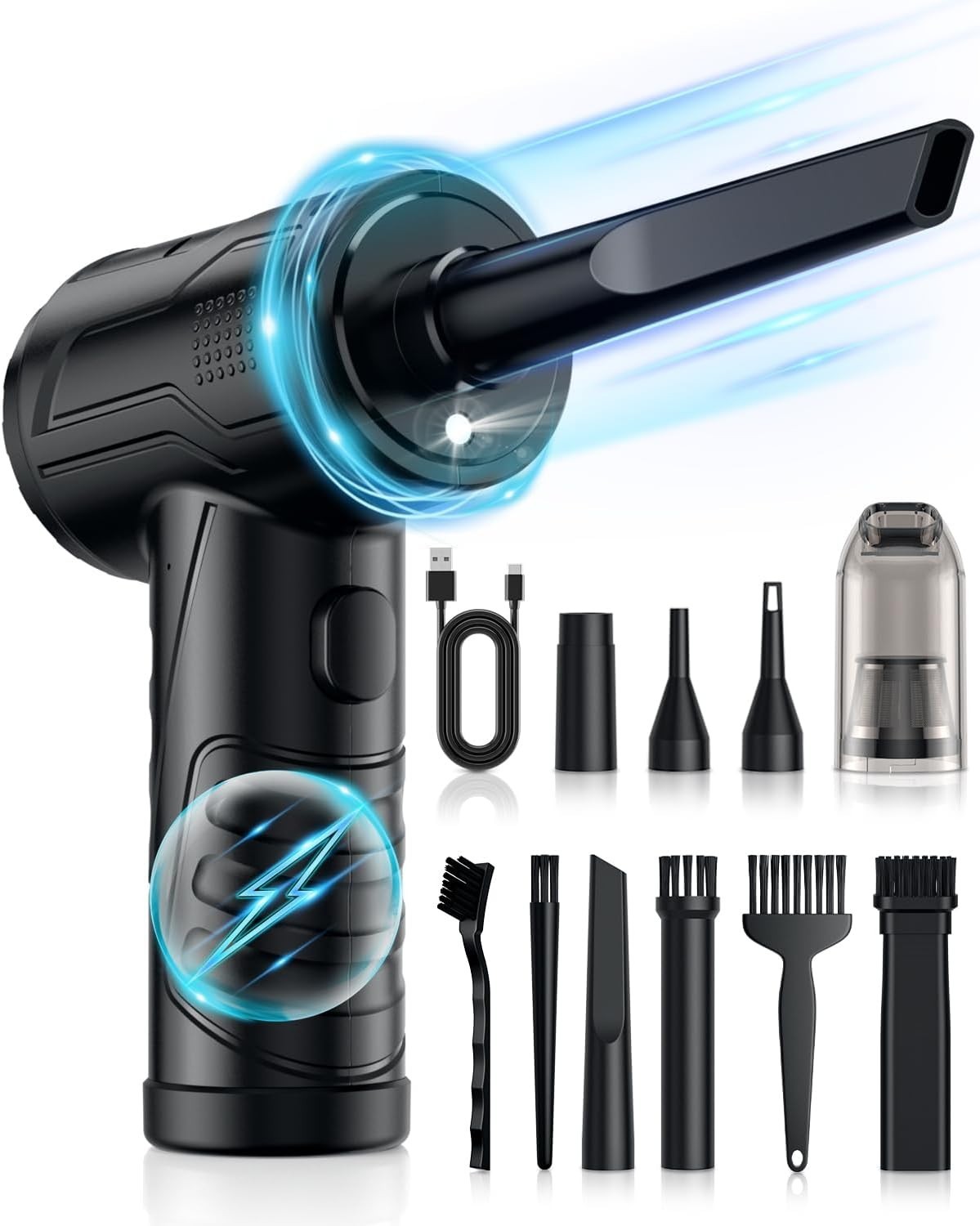 Powerful 95000RPM Air Blower with LED - Ideal for Deep Cleaning Electronics