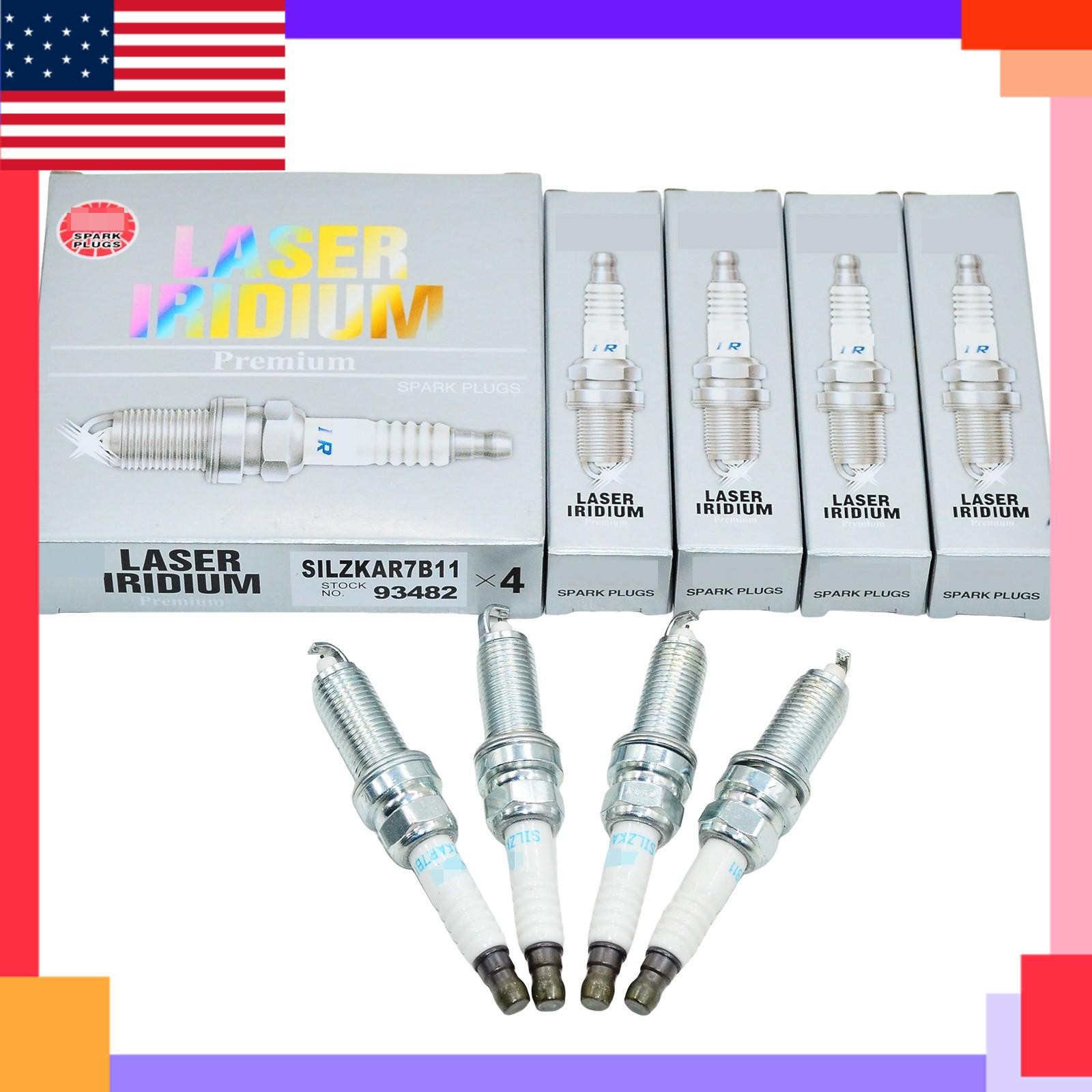 New Set of 4 NGK 93482 Laser Iridium Spark Plug SILZKAR7B11 for 11-19 Subaru